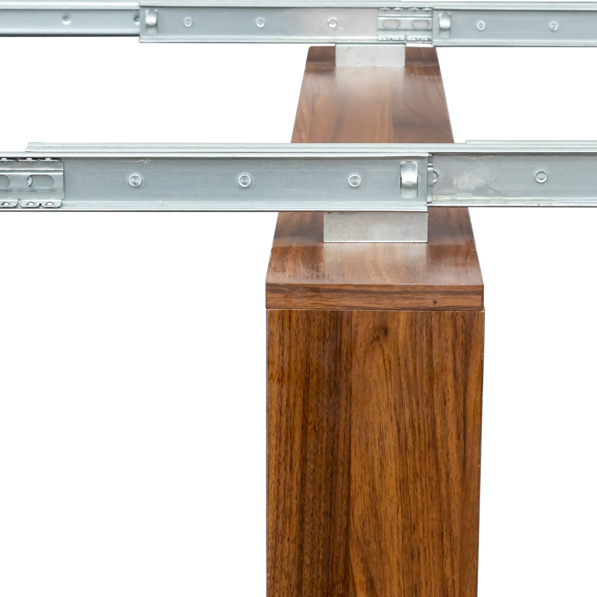 Alt View 6. Tiramisubest - Modern Extendable Dining Table with Storage, Walnut - Walnut.