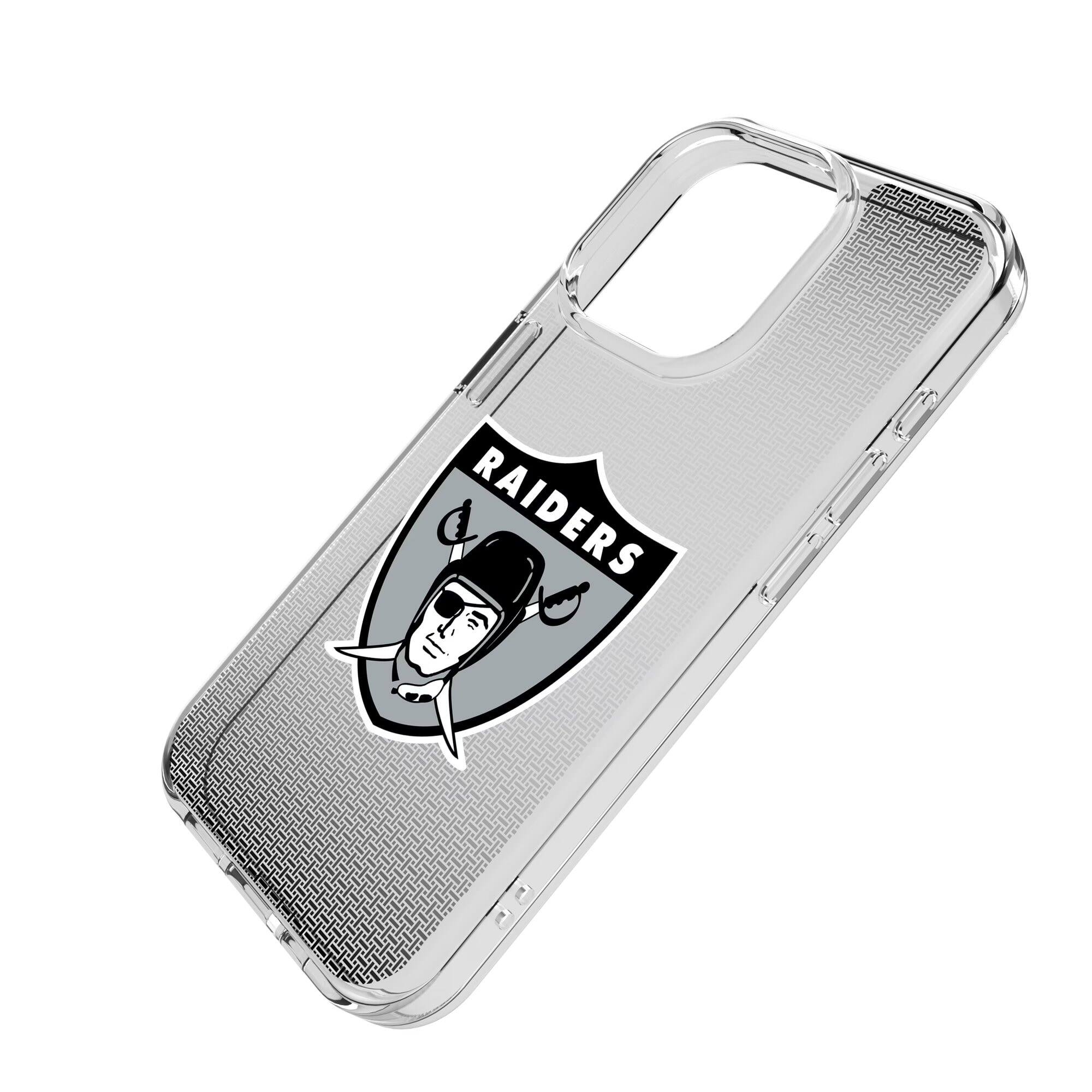 Alt View 1. Keyscaper - Oakland Raiders Linen Logo iPhone Clear Case - 14 - Multicolor.