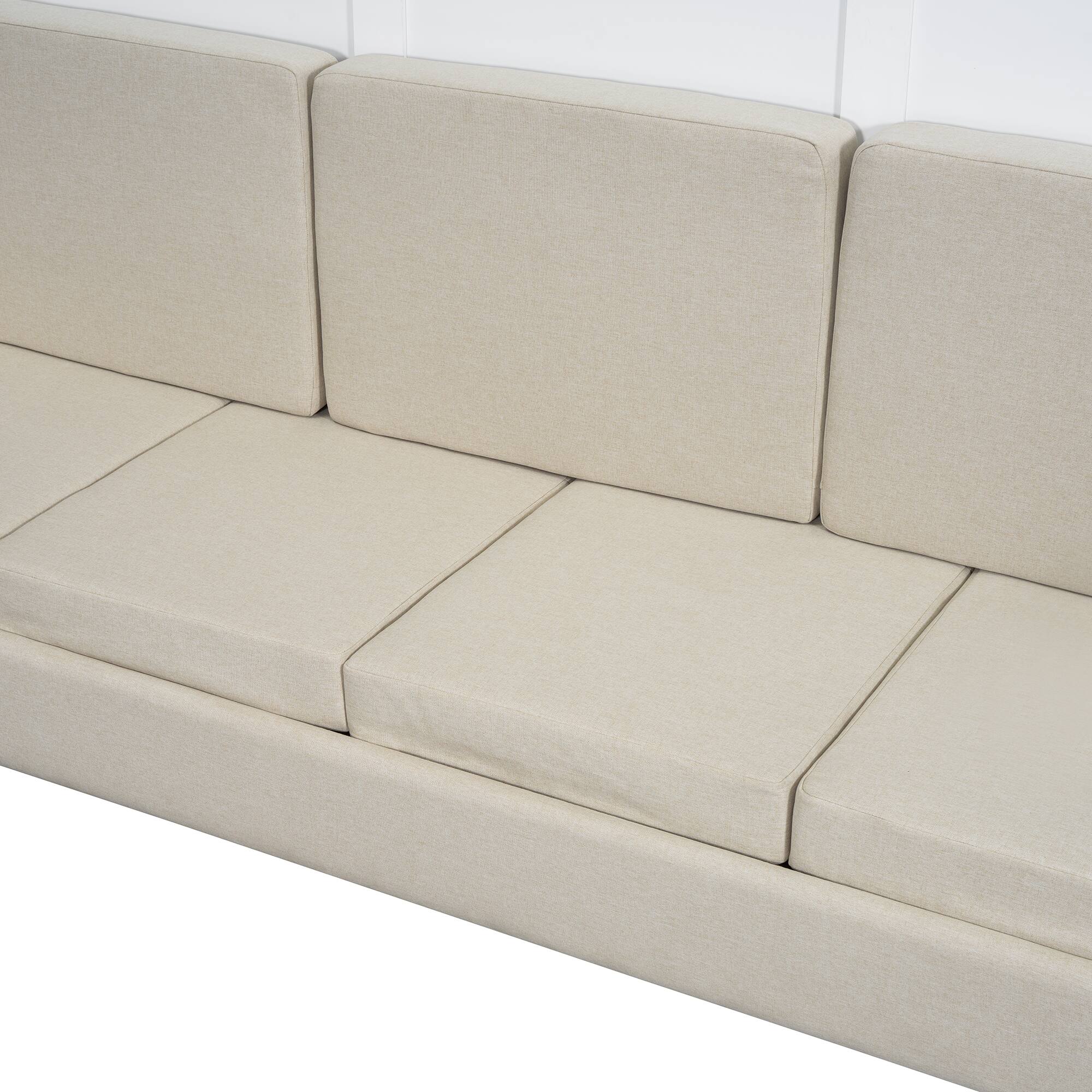 Alt View 9. Tiramisubest - Queen Size Murphy Wall Bed with Sofa, White, 68x93x86 inches, 310 pounds, Multifunctional & Space-Saving - White.