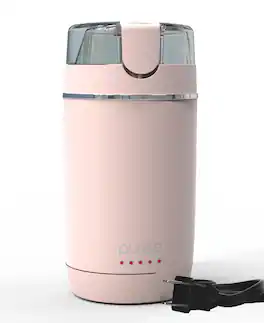 Tzumi - Electric Coffee Grinder, One-Touch Spice, Herb, and Coffee Bean Grinder with Stainless-Steel Blades - Pink