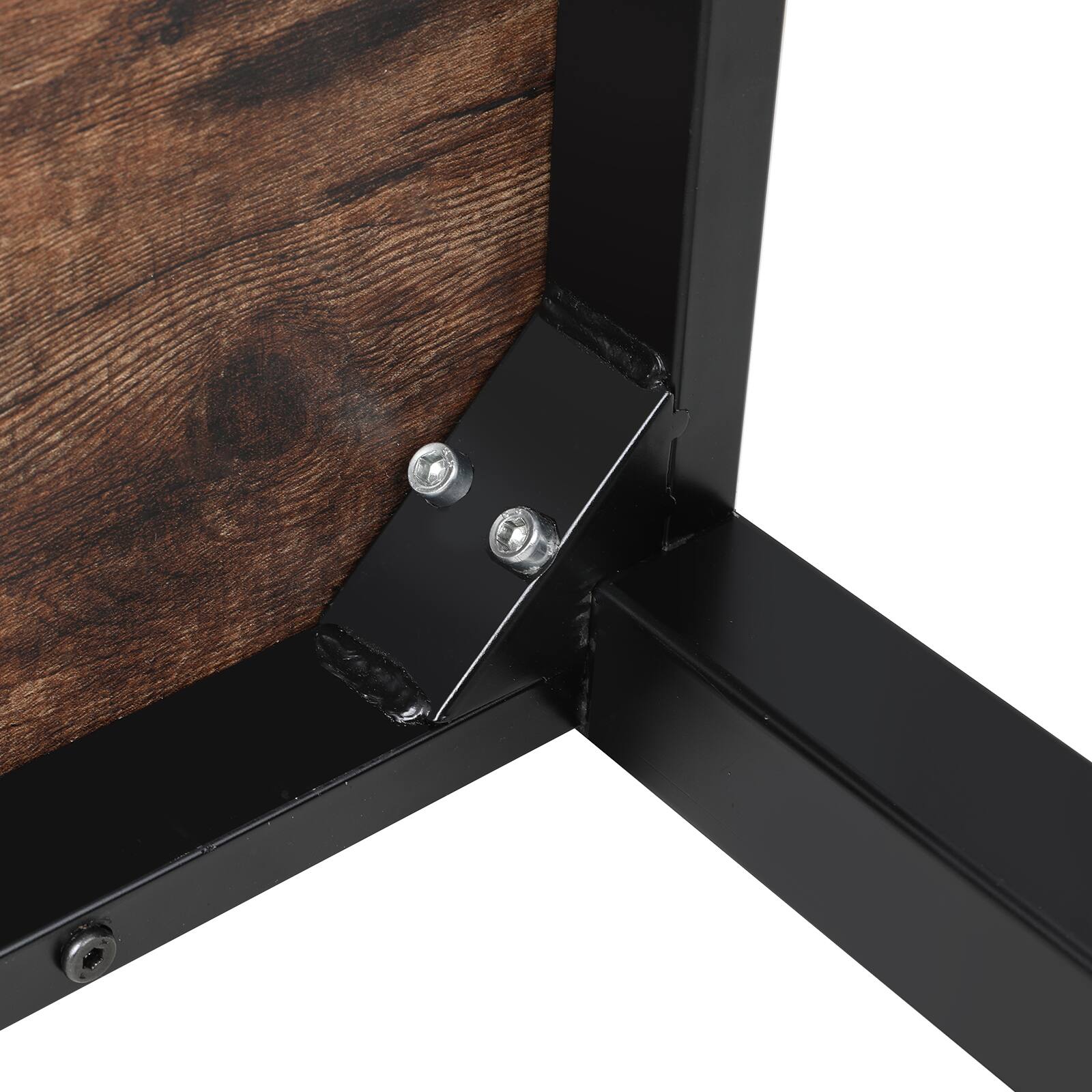 Bestier - 55” Simple Wood Writing Desk with Metal Frame, Minimalist Home Office Table for Work or Study - wooden - Thumbnail 4