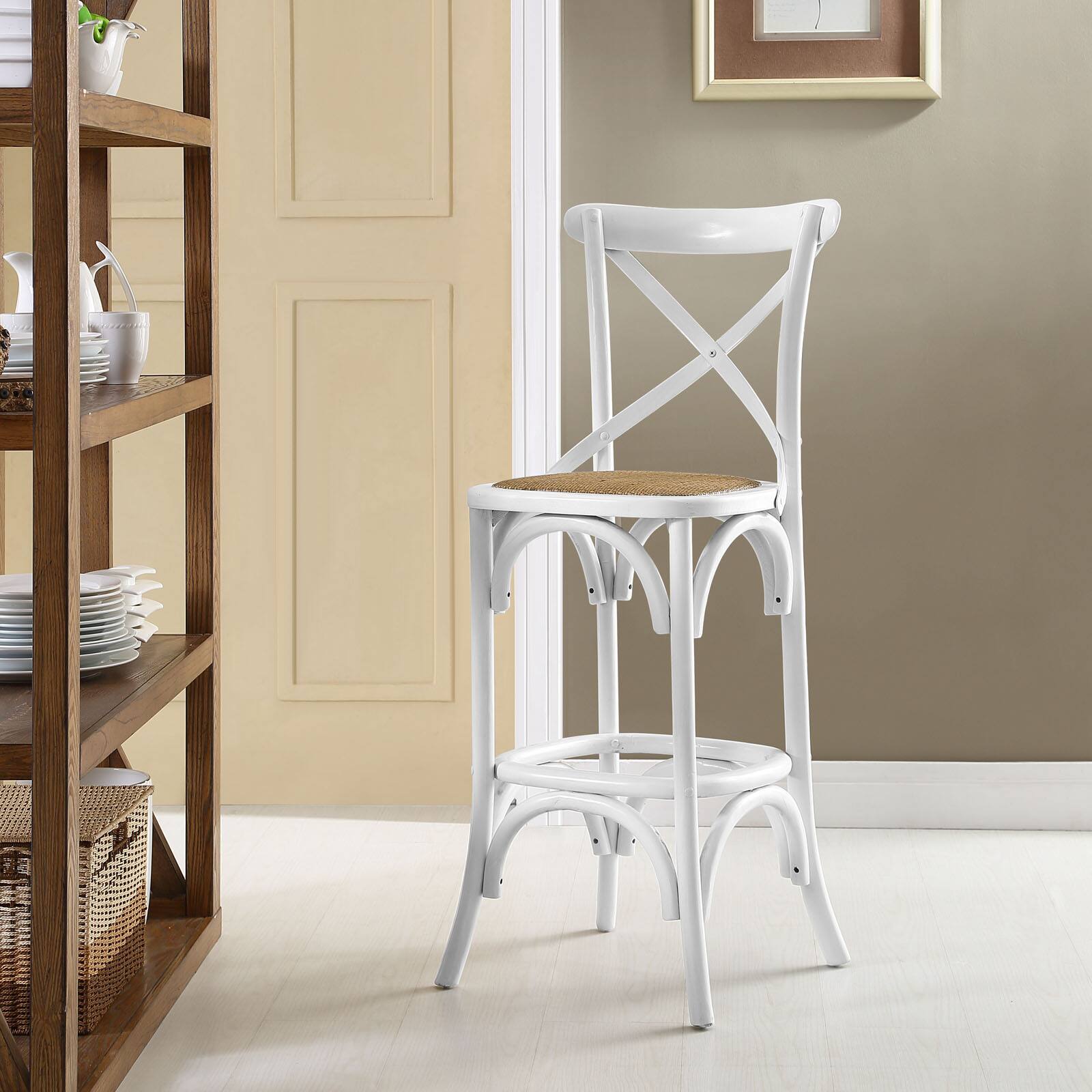 Front. Modway - Gear Bar Stool by Modway - White.