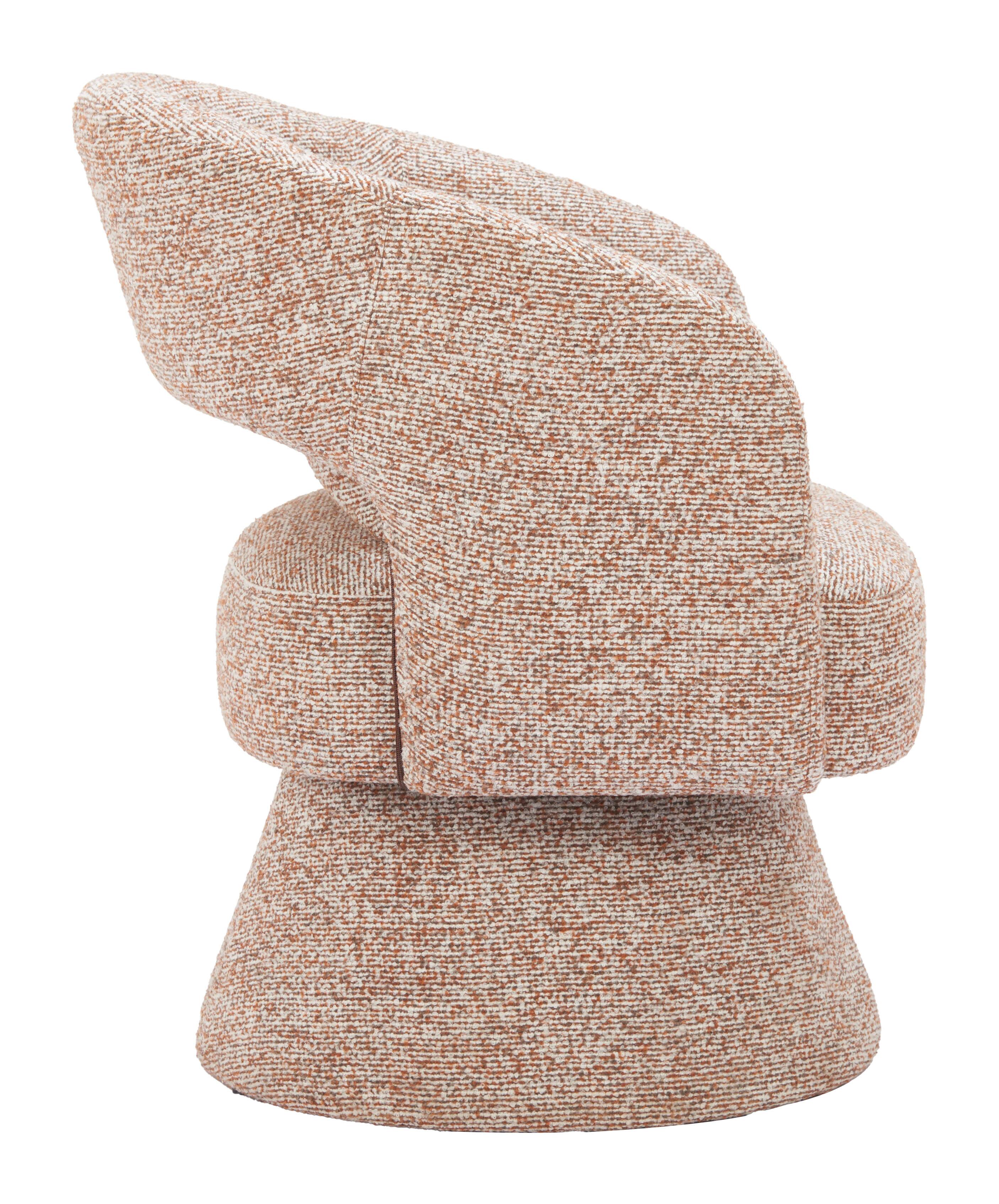 Back. Hivvago - Liva Swivel Chair Frosty Brown - Frosty Brown.