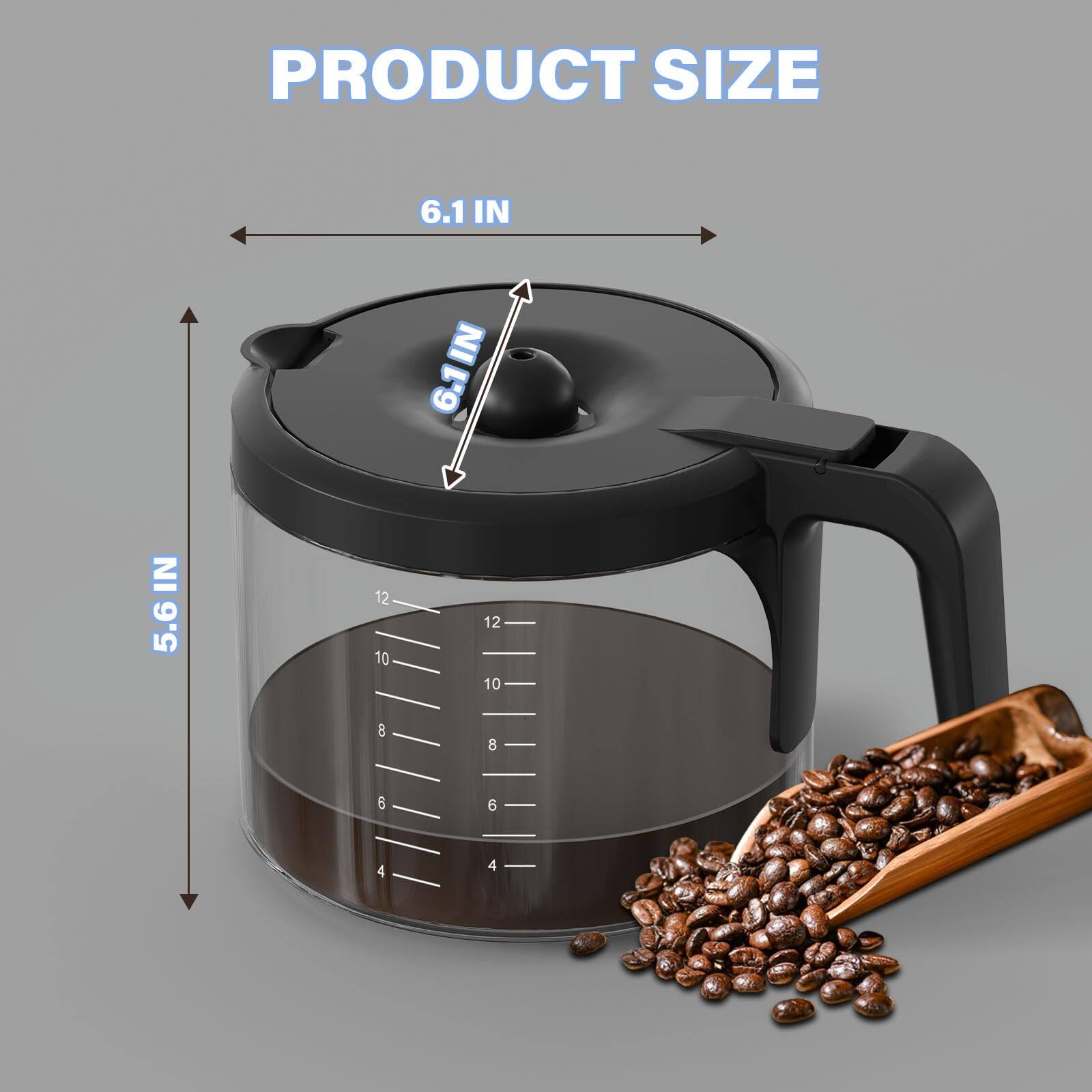 PRODUCT SIZE  
6.1 IN  
6.1 IN  
5.6 IN