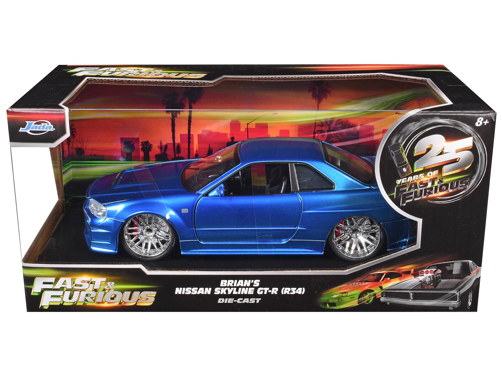 Carter Puril ada 8+ Years 25 of Fast & Furious Brian's Nissan Skyline GT-R (R34) Die-Cast