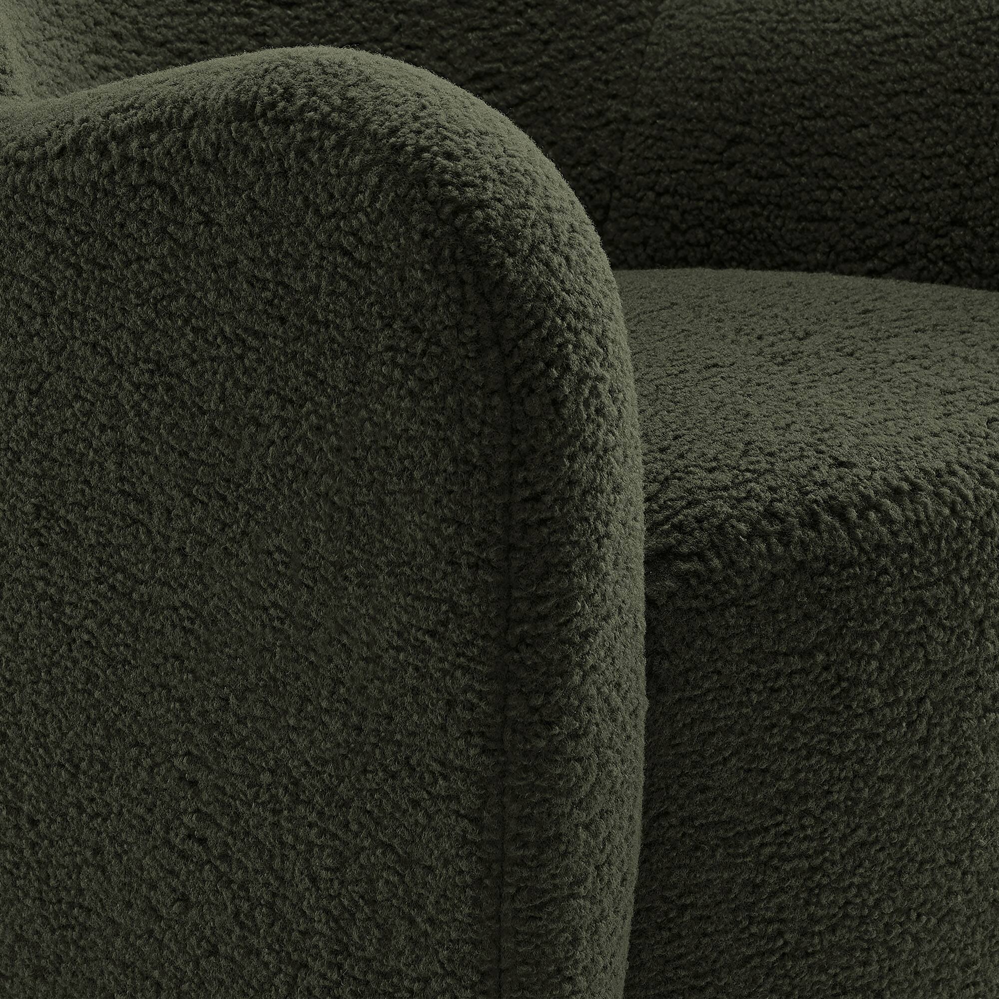 Alt View 5. Modway - Montrose Wingback Sherpa Swivel Accent Chair by Modway - Fern Walnut.