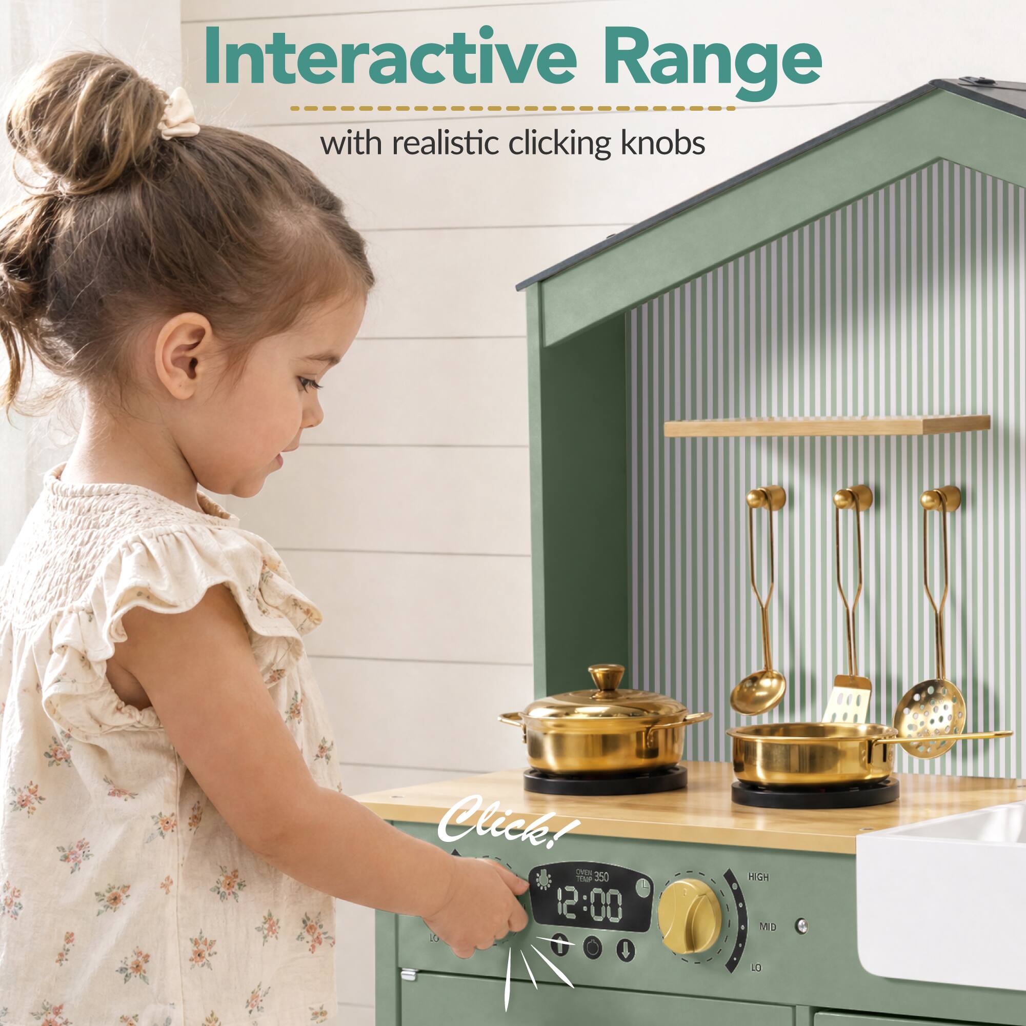 Interactive Range with realistic clicking knobs

Click! OVER TEMP 350 12:00 UG t
HIGH : MD 0
