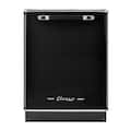 Unique Appliances - Classic Retro 24" Top Control Dishwasher with Stainless Steel Tub and 3rd Rack - Midnight Black