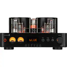 Dayton Audio - HTA200 HTA200 200-Watt-Continuous Integrated 2.1 Hybrid Tube Amplifier with Bluetooth, Remote, and Phono - Black
