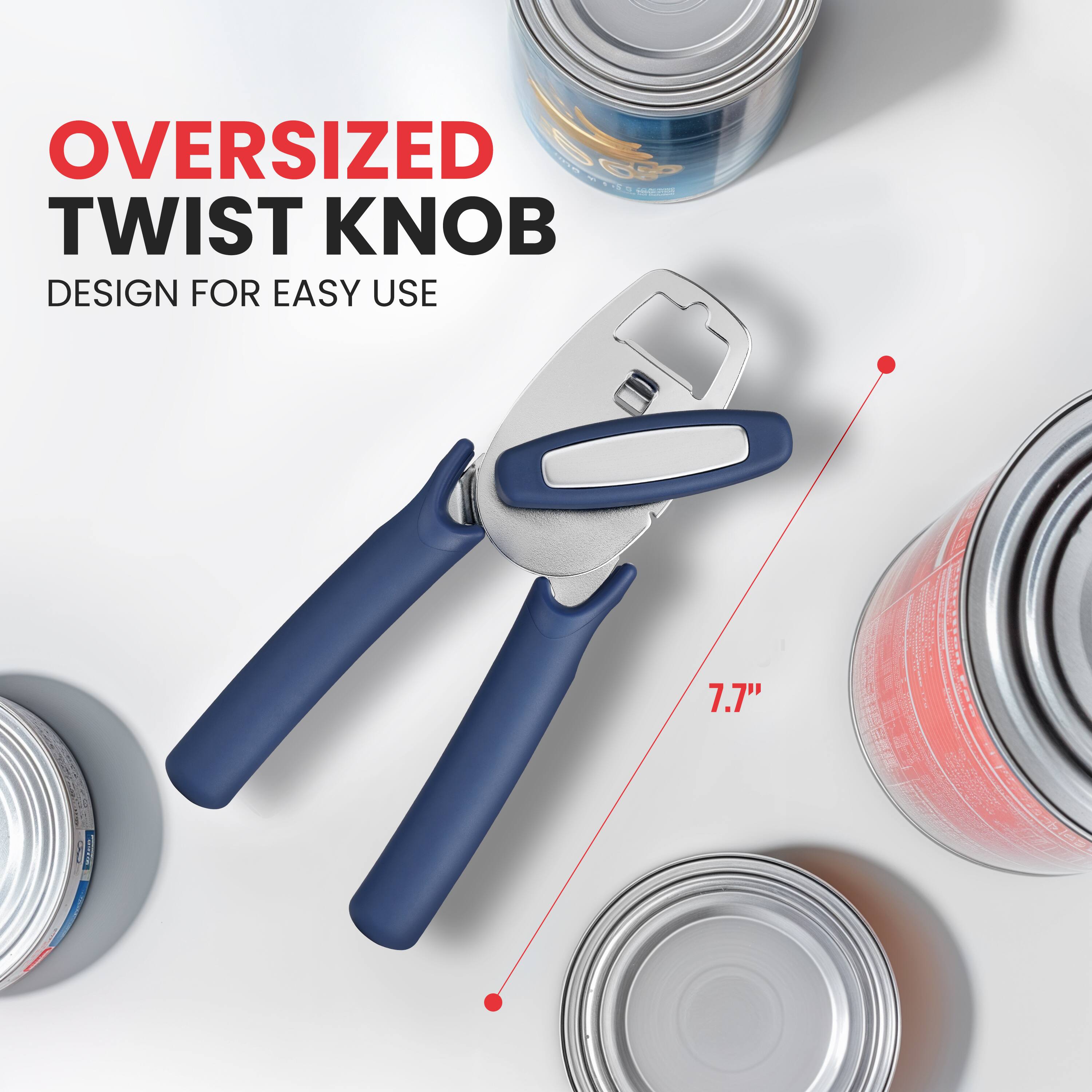 OVERSIZED TWIST KNOB DESIGN FOR EASY USE 7.7"