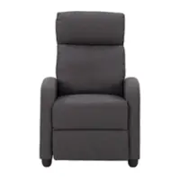 CorLiving - Oren Fabric Recliner - Dark Grey - Front_Zoom