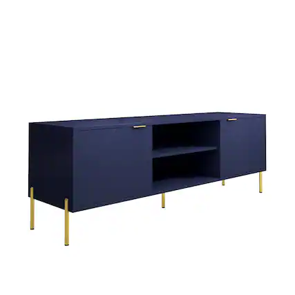 Front. Boyel Living - 59 in. TV Stand Fits TVs Up to 65 in. LED Entertainment Center with Cabinet - Blue.