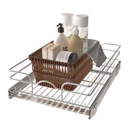 Rev-A-Shelf - Pullout Basket Organizer for Kitchen or Vanity Cabinets, 15 x 20 In, 5WB1-1520CR-1 - Silver