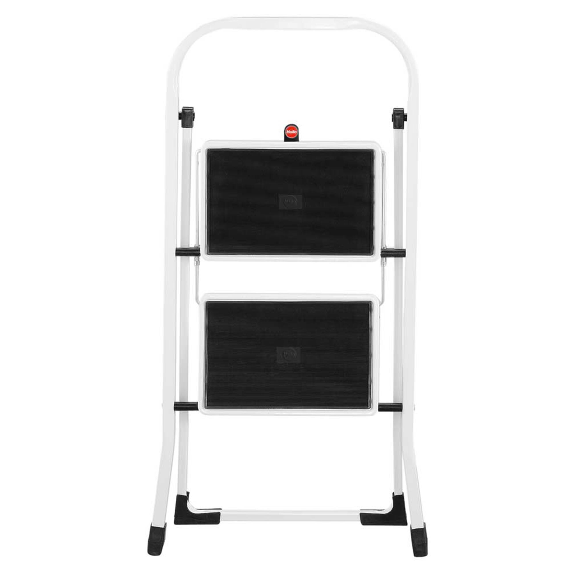 Alt View 8. Hailo - Hailo Folding Step Stool, Non-Slip 2 Step Ladder for Home & Kitchen, K20, White - Black & White.