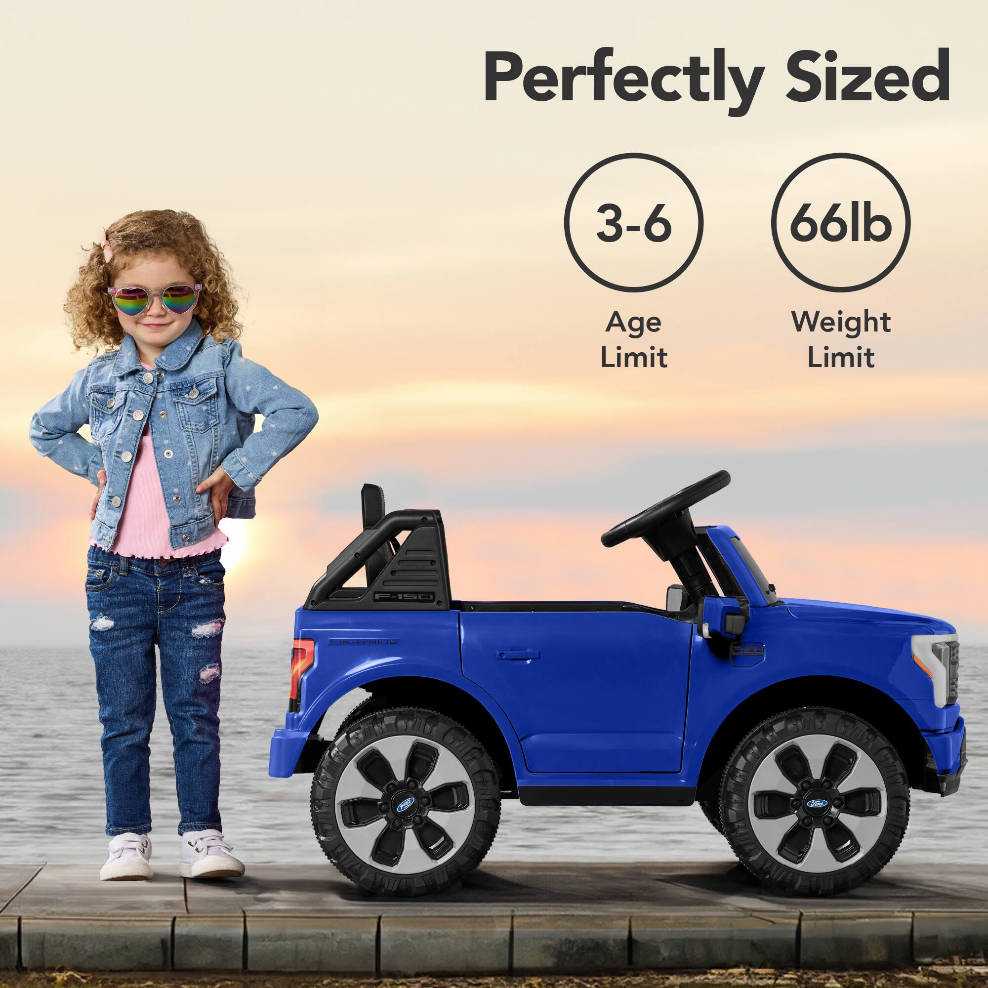 Perfectly Sized  
3-6 Age Limit  
66lb Weight Limit