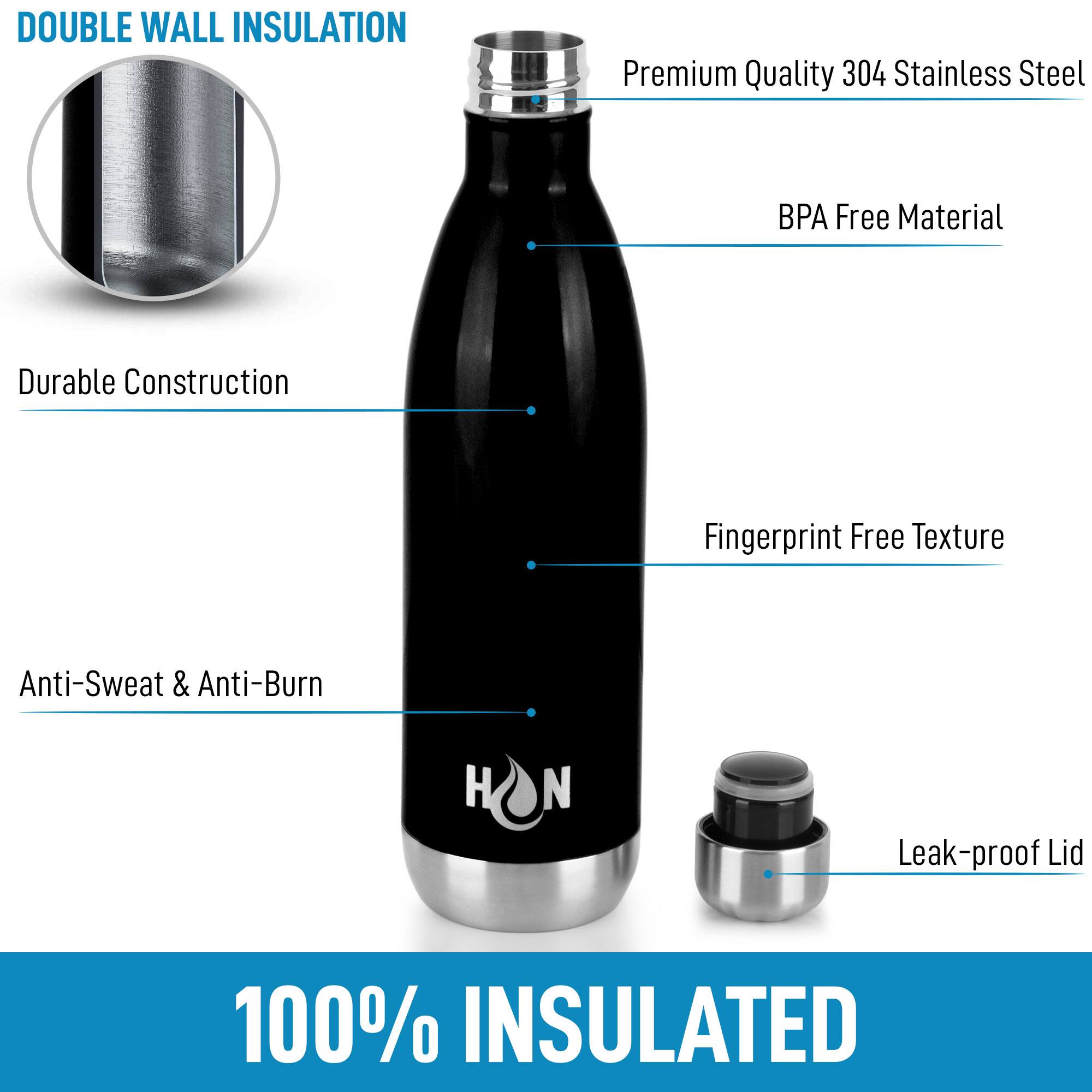 - DOUBLE WALL INSULATION
- Premium Quality 304 Stainless Steel
- BPA Free Material
- Durable Construction
- Fingerprint Free Texture
- Anti-Sweat & Anti-Burn
- Leak-proof Lid
- 100% INSULATED