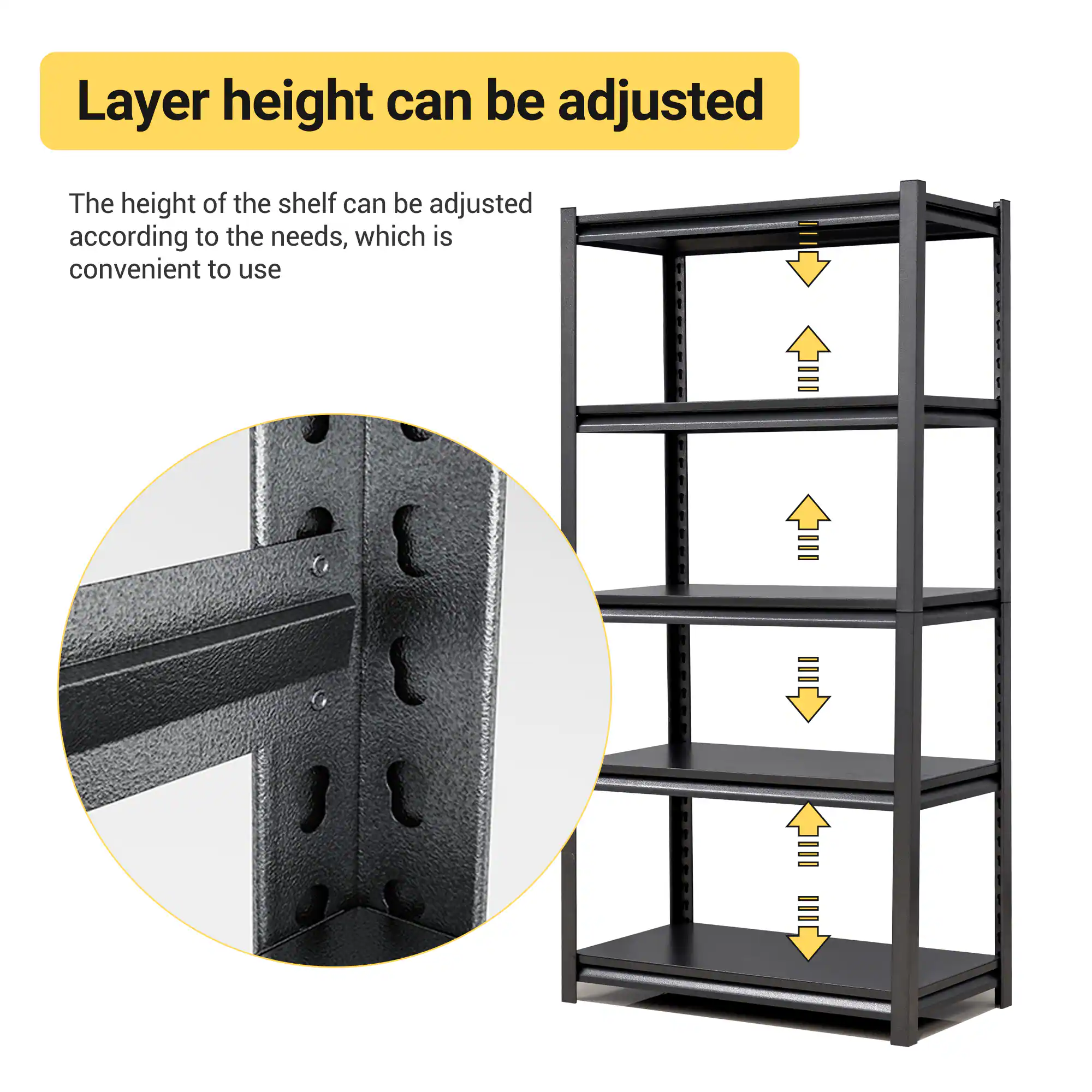 Layer height can be adjusted

The height of the shelf can be adjusted according to the needs, which is convenient to use.