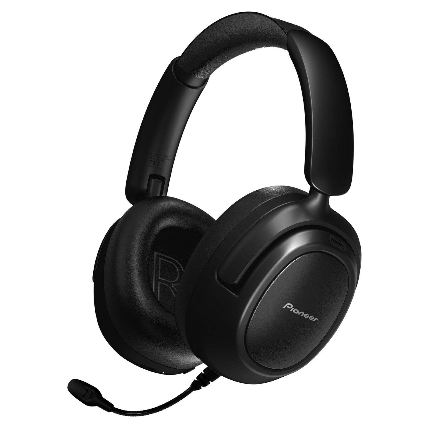 Front. Pioneer - A60 Dual-Mode Wireless Over-Ear Headphones, Detachable Mic, Aux Input, Hybrid ANC, Accessory Kit, 100 Hr Play Time - Black.