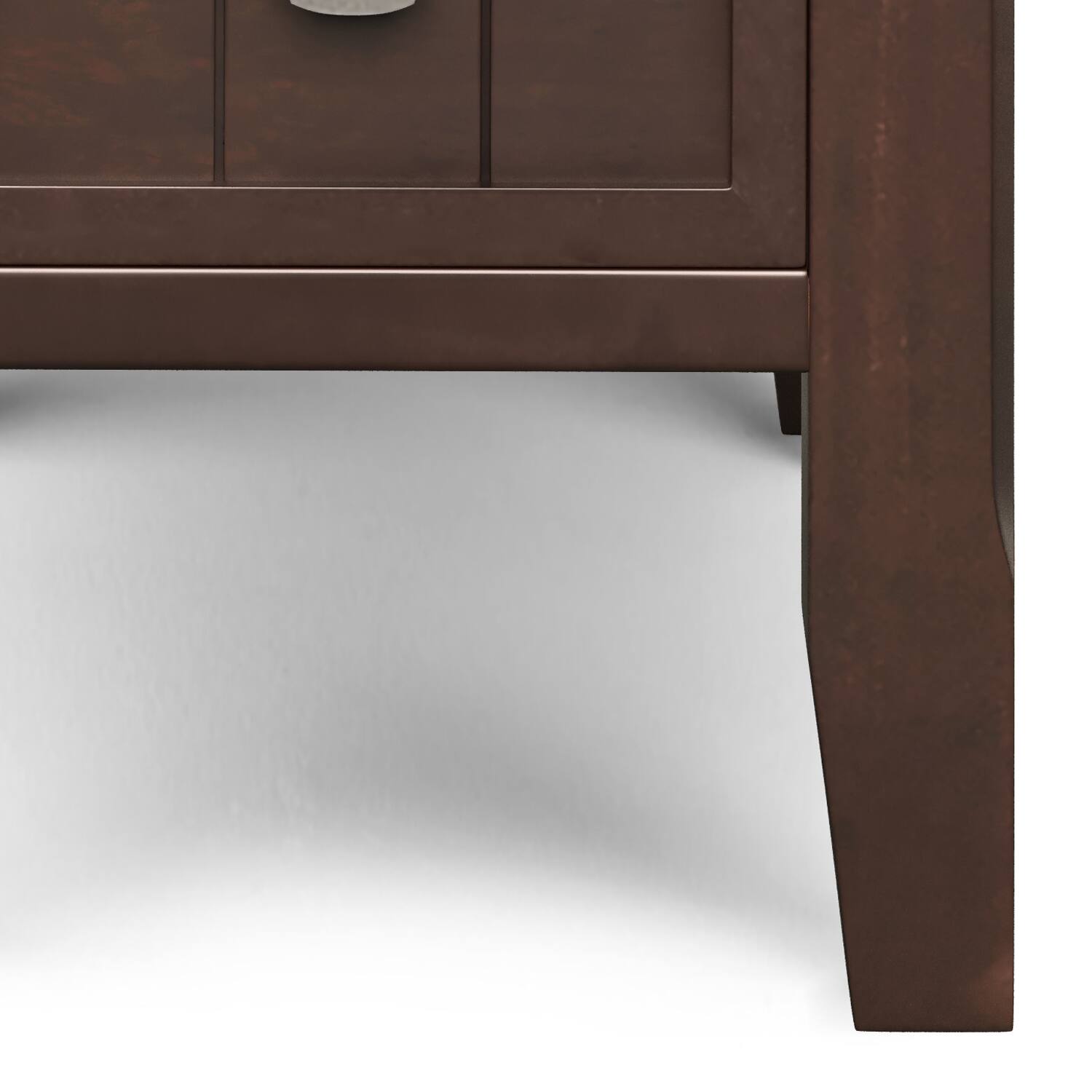 Alt View 5. Simpli Home - Acadian 14 inch Wide Solid Wood Transitional Narrow Side Table with Drawer in Brunette Brown - Brunette Brown.