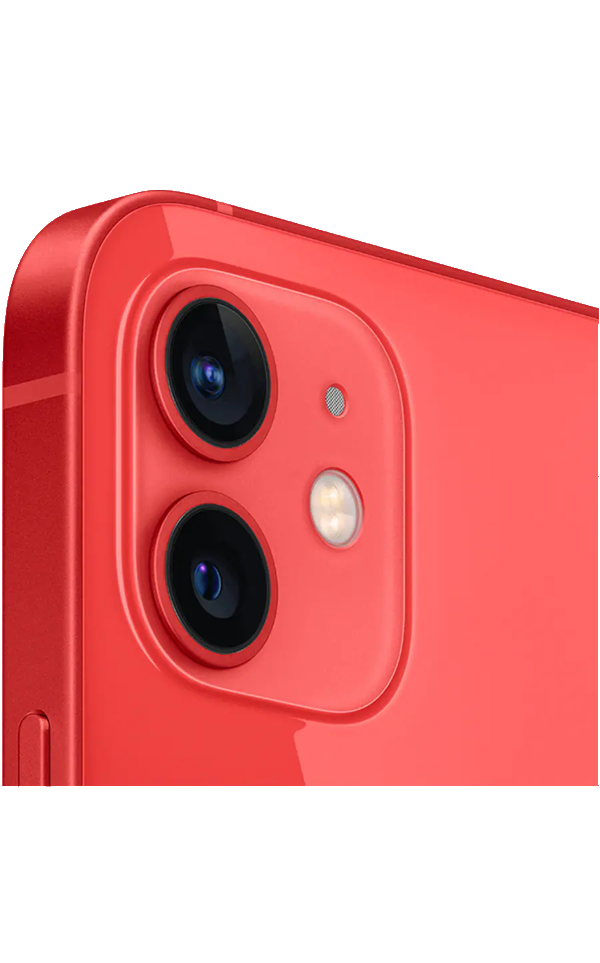 Left. Apple - Refurbished Excellent iPhone 12  5G 128GB (Unlocked) - Red.