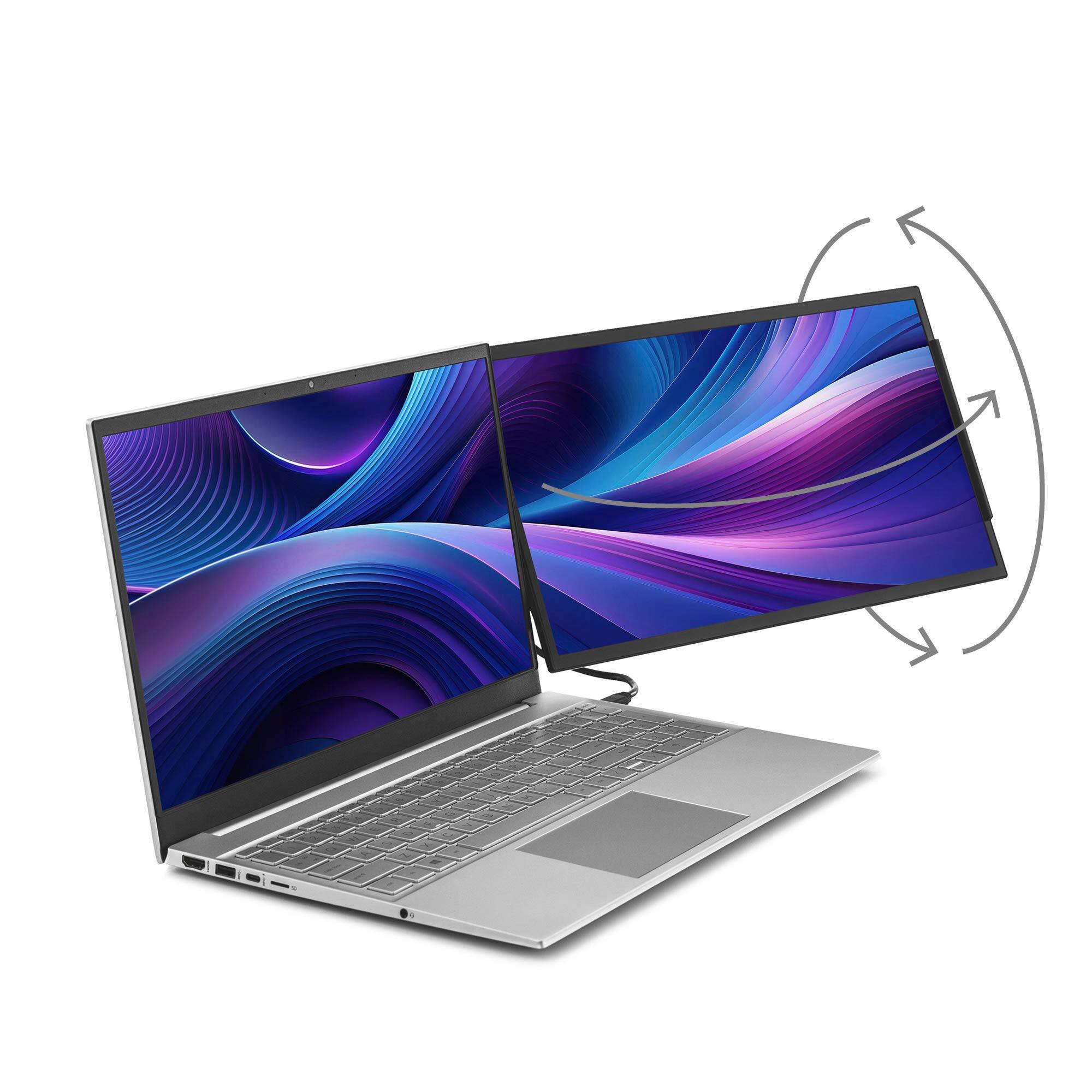 Angle. SideTrak - SideTrak Swivel 15.6" Attachable Portable Monitor – Black - Black.