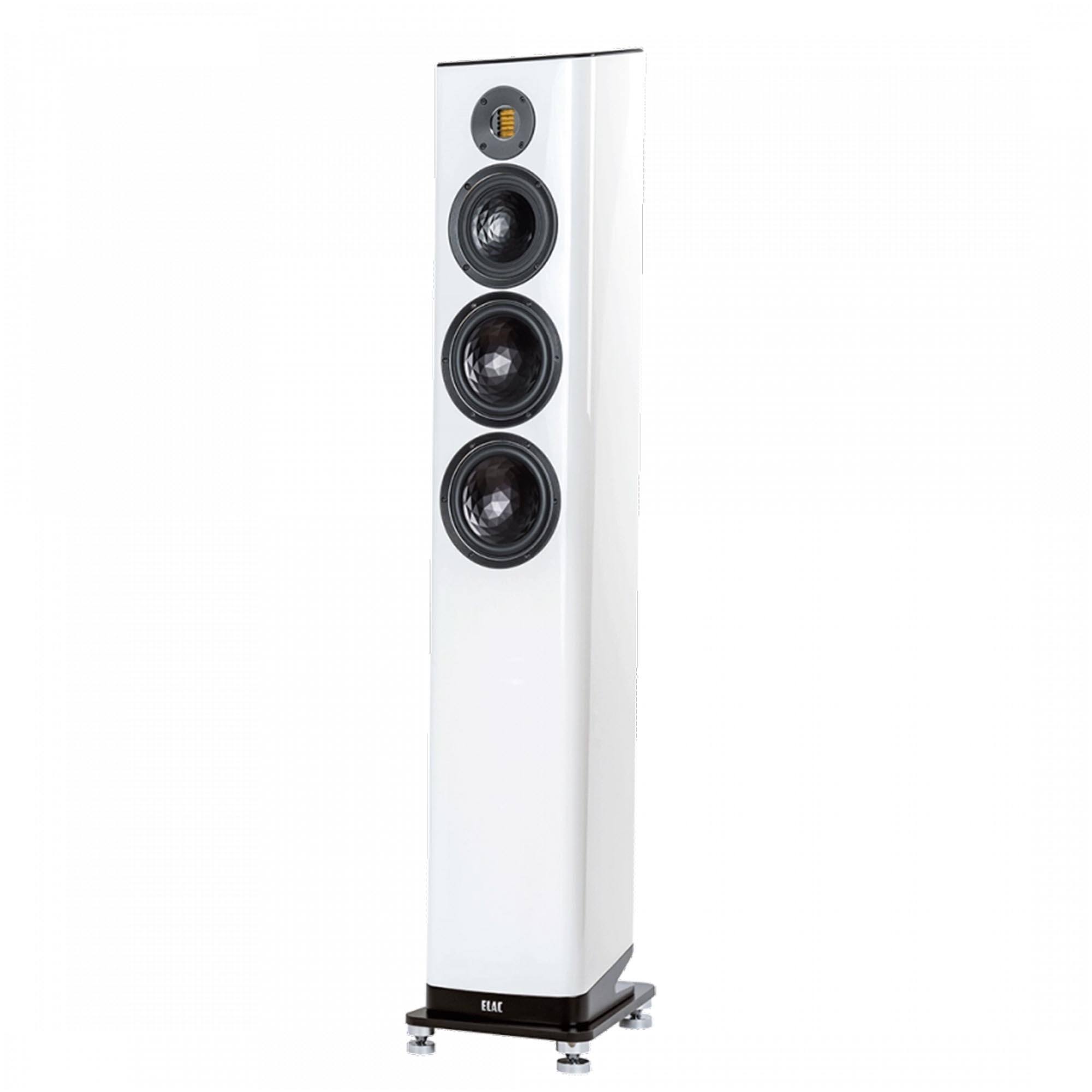 Alt View 1. ELAC - Elac VFS409.2-GW - 7" 3.5-Way Floorstanding Speaker - Gloss White, Sold Individually - Black/Gray.