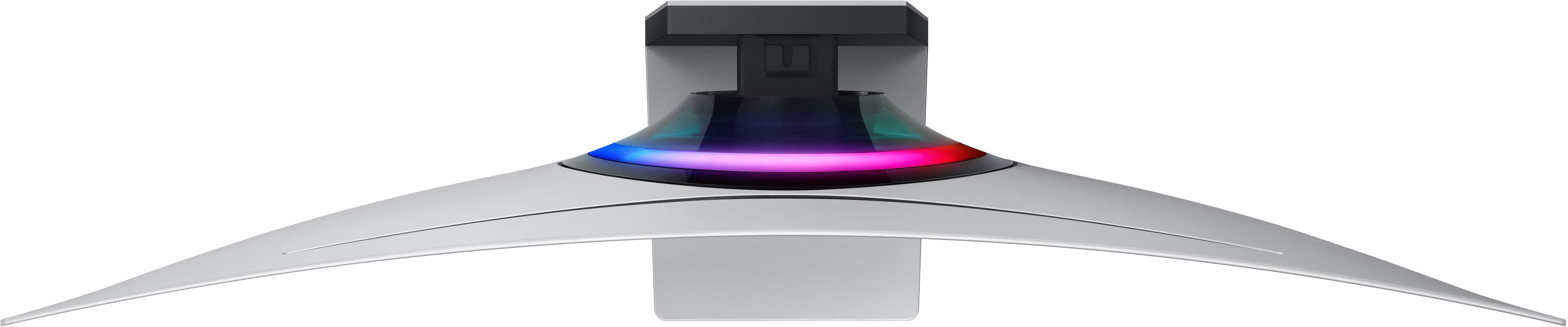 Alt View 24. Samsung - 34" Odyssey OLED G8 Curved Ultra-WQHD 175Hz FreeSync Prem Pro and G-Sync Compatible Smart Glare Free Gaming Monitor - Silver.