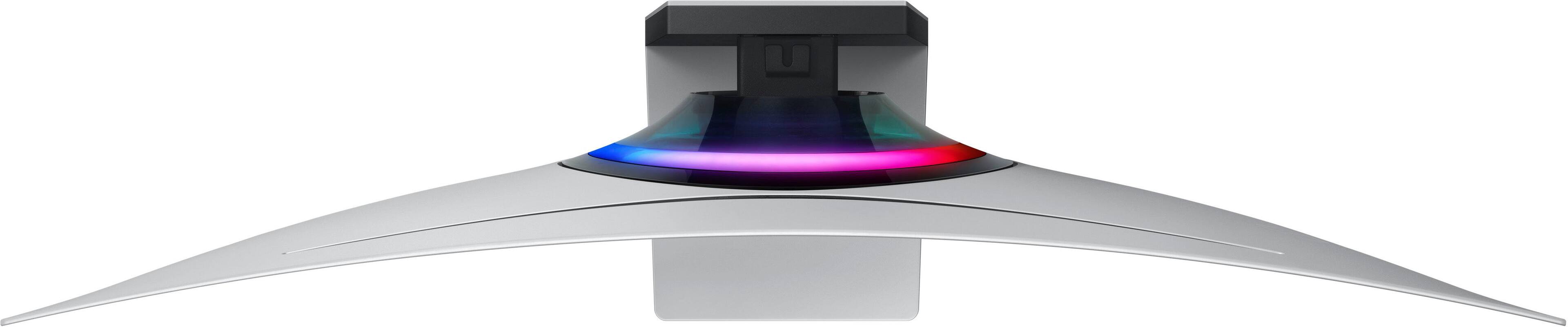 Alt View 24. Samsung - 34" Odyssey OLED G8 Curved Ultra-WQHD 175Hz FreeSync Prem Pro and G-Sync Compatible Smart Glare Free Gaming Monitor - Silver.