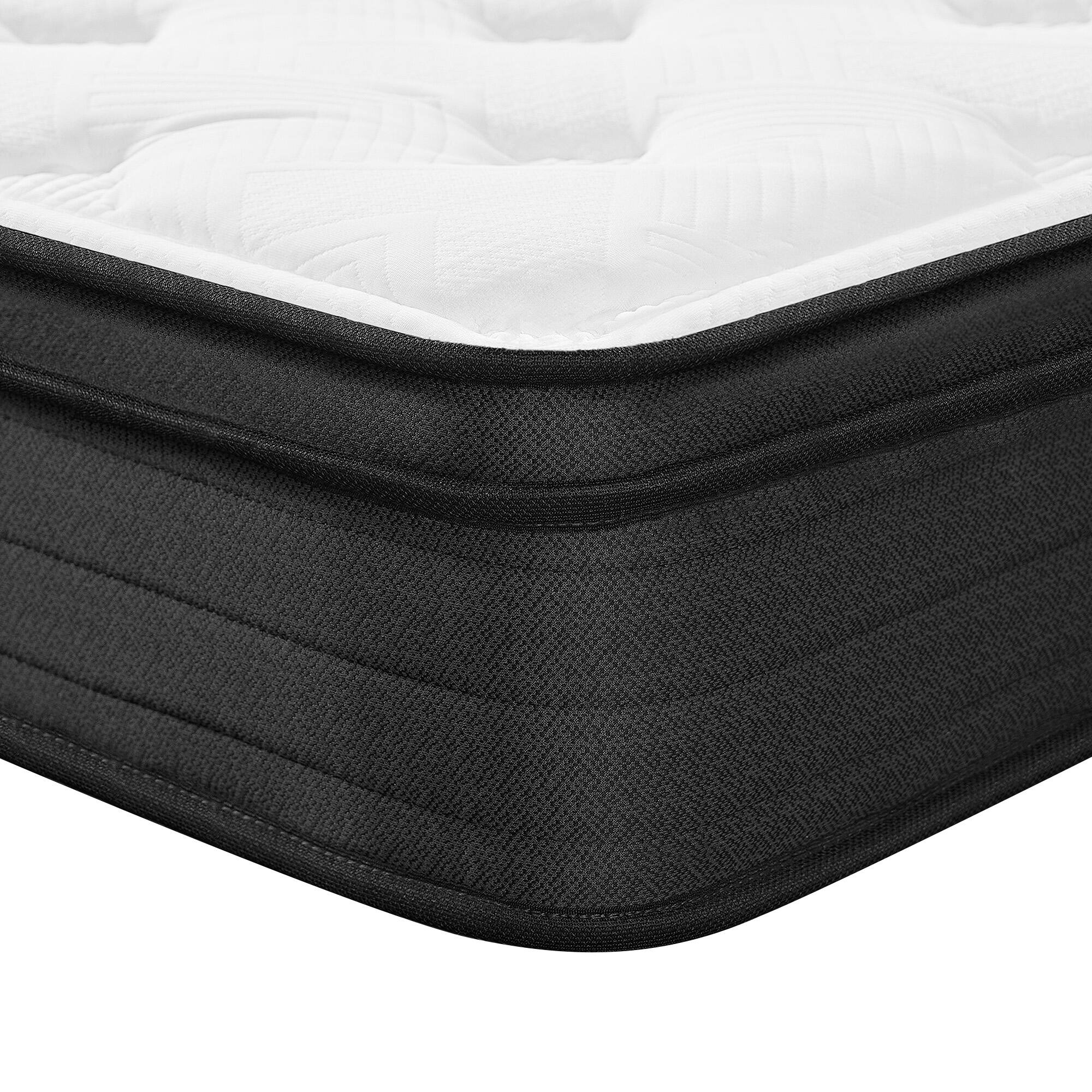 Alt View 7. Glintex - King Size Mattress,10 Inch Hybrid Mattress, Individually Pocketed Innerspring, Medium Firm - White.