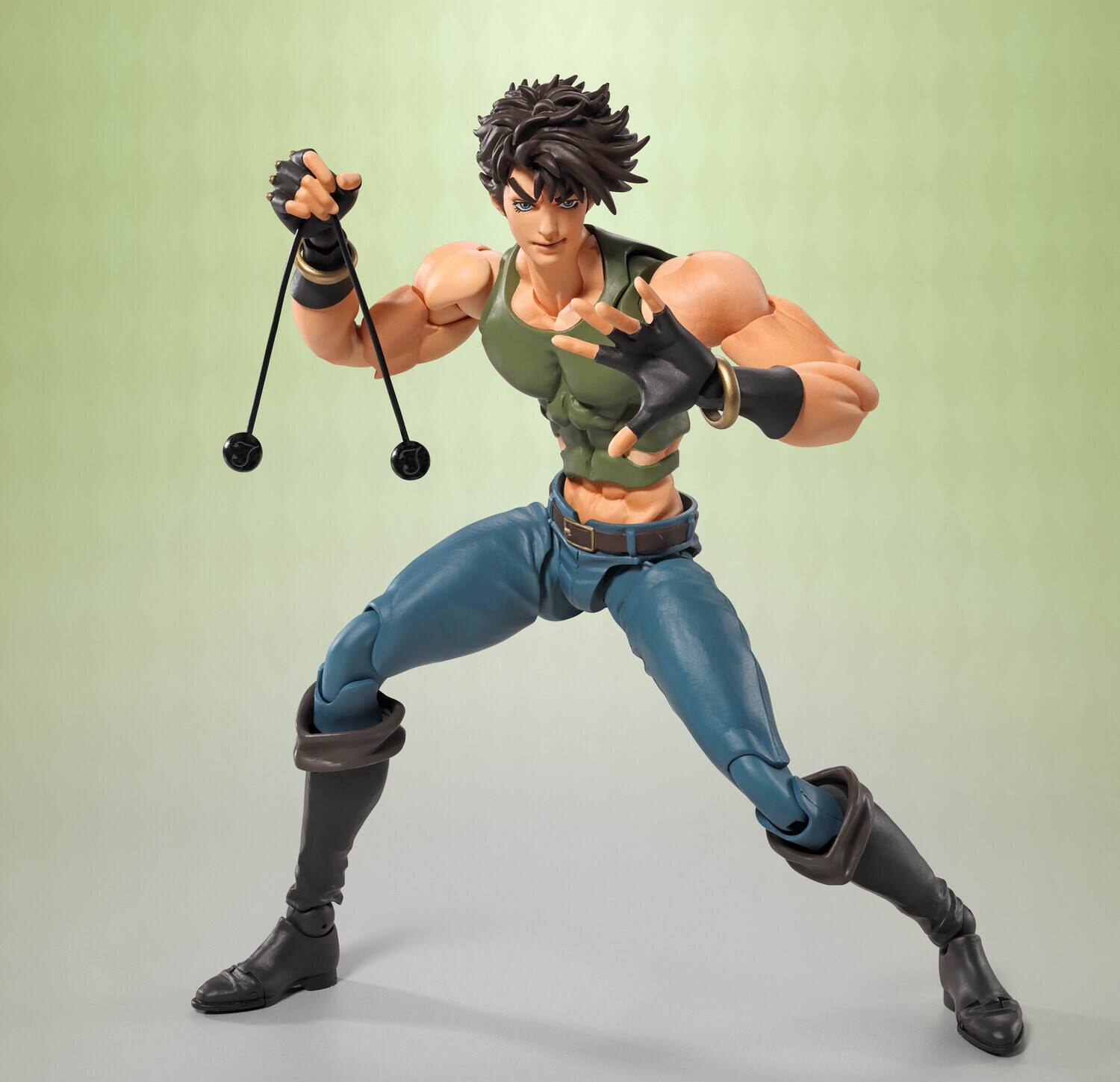 Alt View 4. Bandai - Tamashii Nations - JoJo's Bizarre Adventure - S.H.Figuarts - Joseph Joestar Action Figure   - COLLECTIBLES - Multicolor.