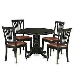 East West Furniture - 5 PC dinette set - Dinette Table and 4 Dining Chairs - Black