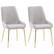 Front. CorLiving - Nash Velvet Channel Tufted Side Chair - Light Grey.