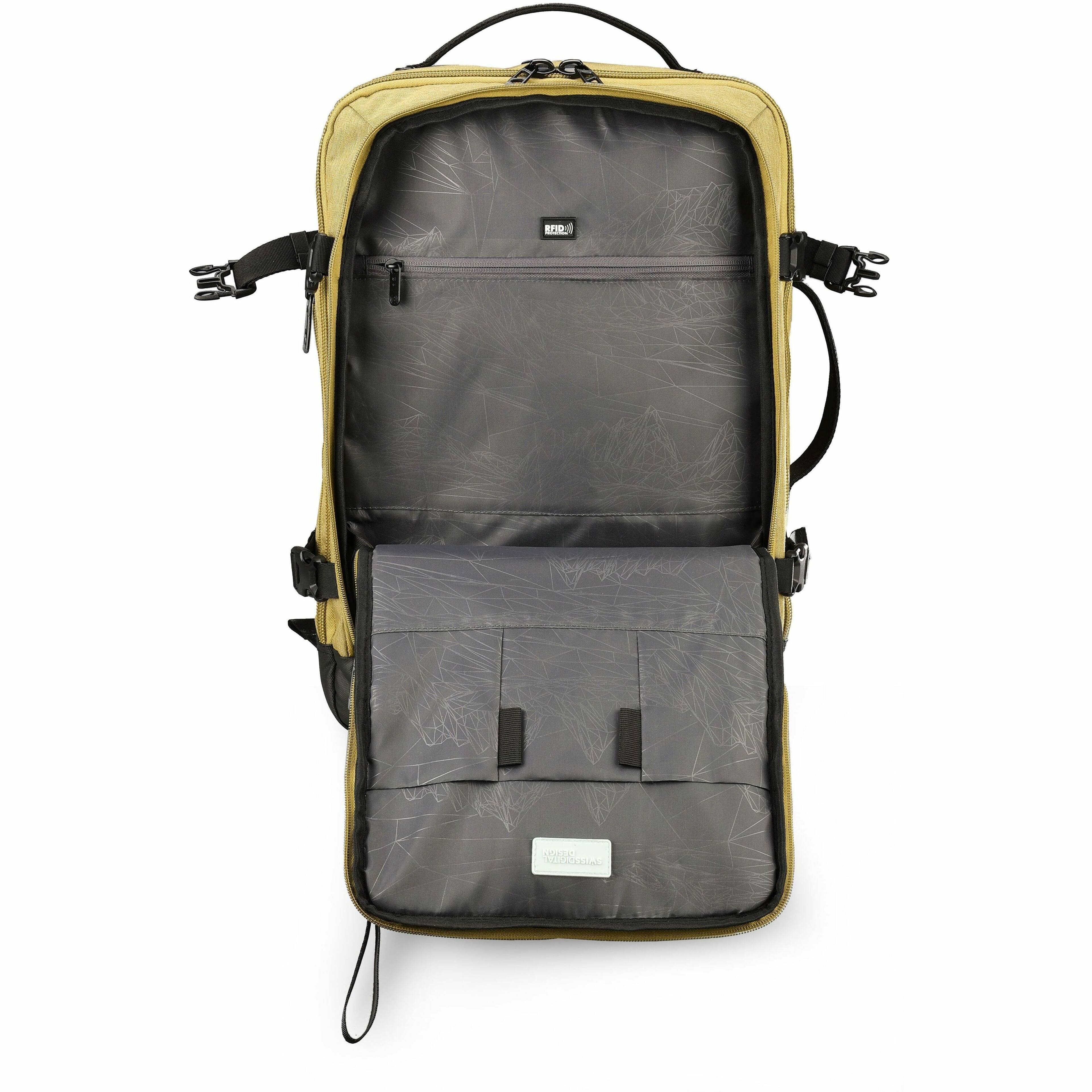 Alt View 19. Swissdigital Design - BERG PRO TSA-Friendly Backpack With USB Charging Port  RFID Protection and Fits Up to 17″ Laptop - Khaki.