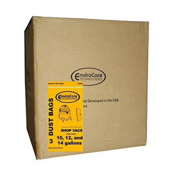 EnviroCare ShopVac 10–14 Gal Heavy Duty Vacuum Cleaner Bags – Whole Case