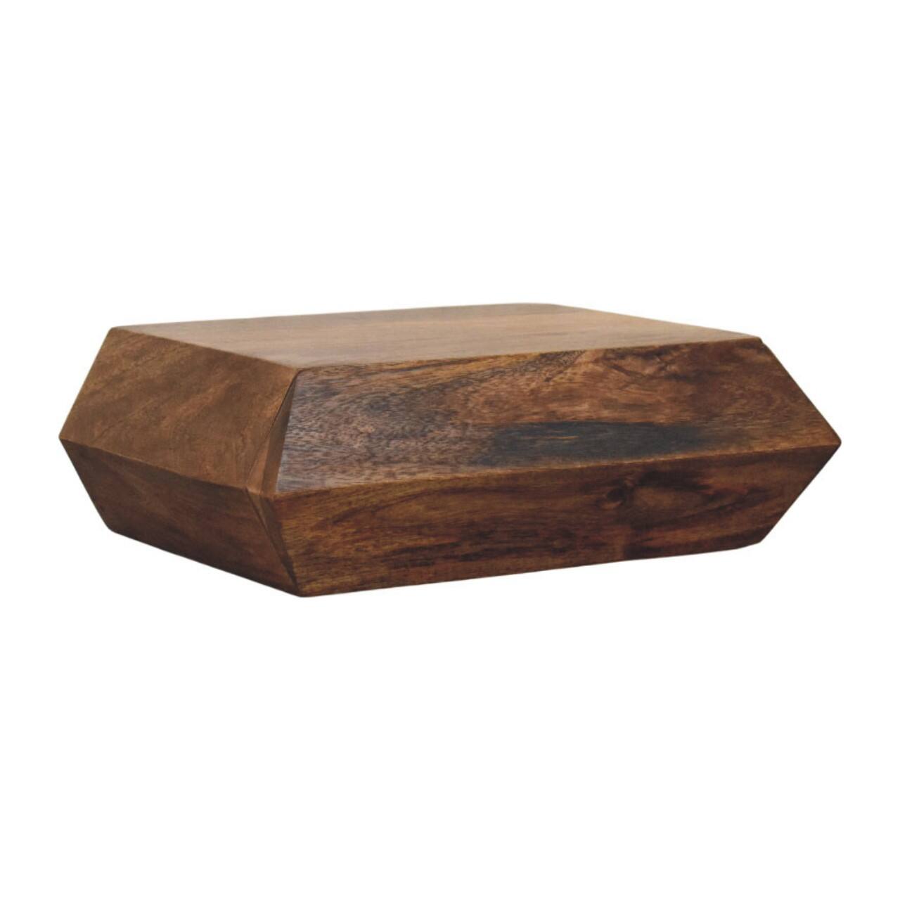 Angle. Artisan Furniture - Artisan Furniture Solid Wood Prisma Wall-Mounted Unit - Brown.