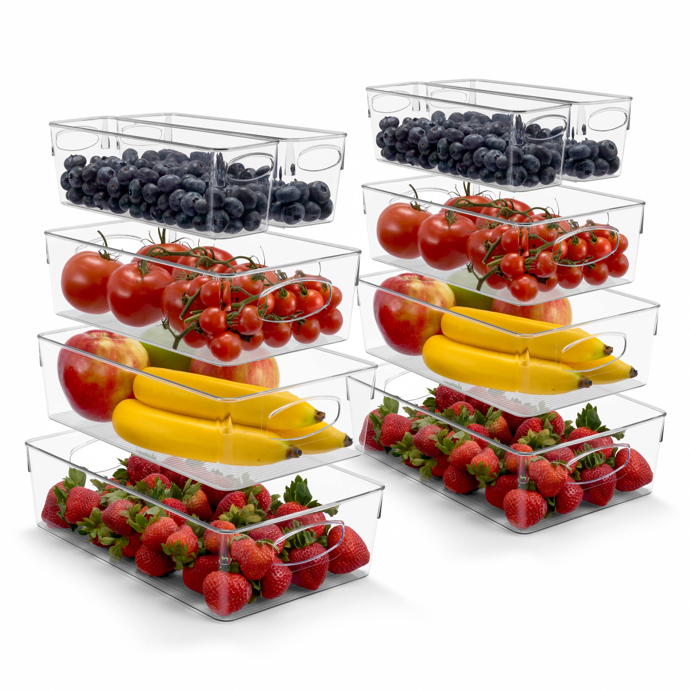 Front. Sorbus - Sorbus Clear Plastic Organizing Bins 10-Pack, Clear Bins, Refrigerator & Pantry Organizer - Clear.