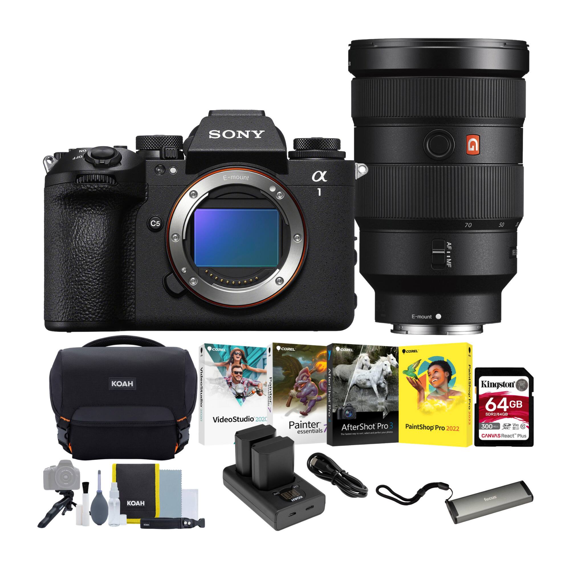- SONY α1 C5 AF AFLIMF MF 70 50 - E-mount
- E-mount
- VideoStudio 2020
- Painter essentials
- AfterShot Pro 3
- PaintShop Pro 2022
- Kingston 64GB SDXC UHS-II
- CANVAS React Plus
- KOAH camera bag
- KOAH cleaning kit