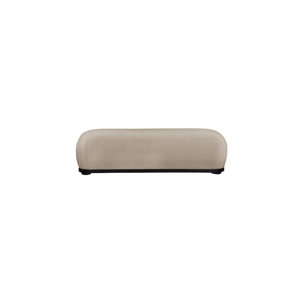 Alt View 2. Meridian Furniture - Calum Beige Chenille Fabric Bench - Beige.