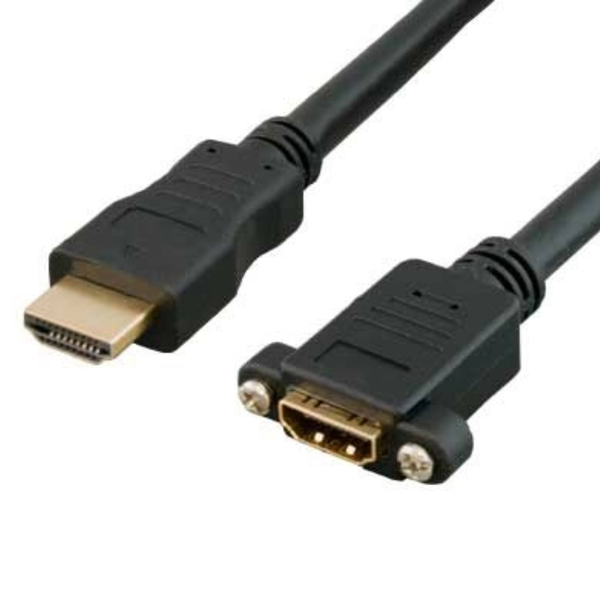 Front. Sanoxy - 3ft Panel Mount HDMI Extension Cable Male to Female - 4K Ready - Black.