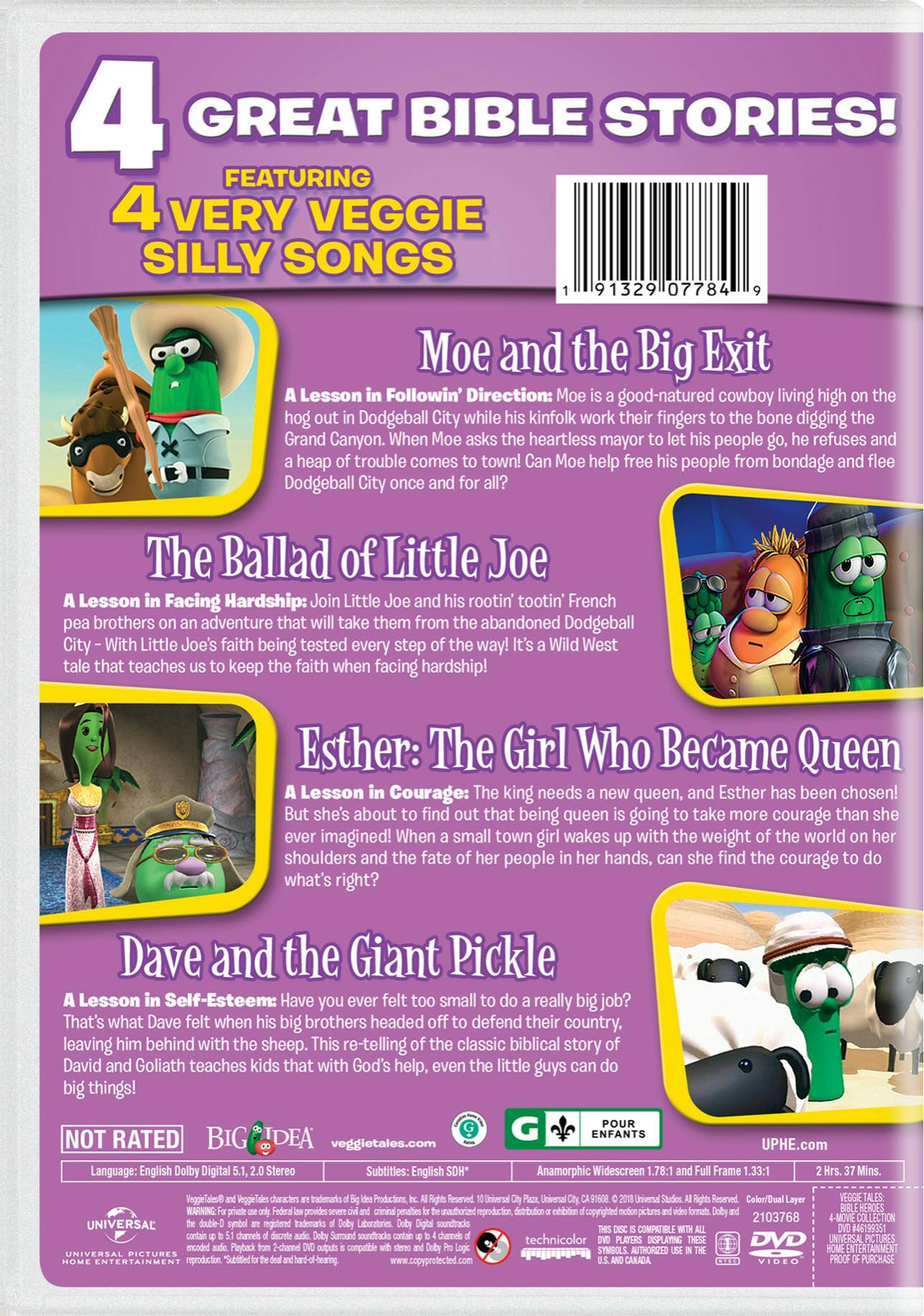 Angle. VeggieTales: Bible Heroes - 4-Movie Collection (DVD Set) [DVD].