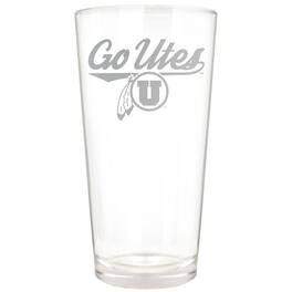 Great American Products - Utah Utes Etched 16oz. Rally Cry Pint Glass - Multicolor