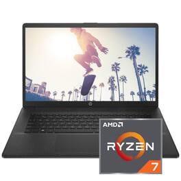HP - 17.3" FHD Laptop,AMD Ryzen 7 7730U,16GB RAM,1TB SSD,AMD Radeon Graphics,Win 11 Pro - Black