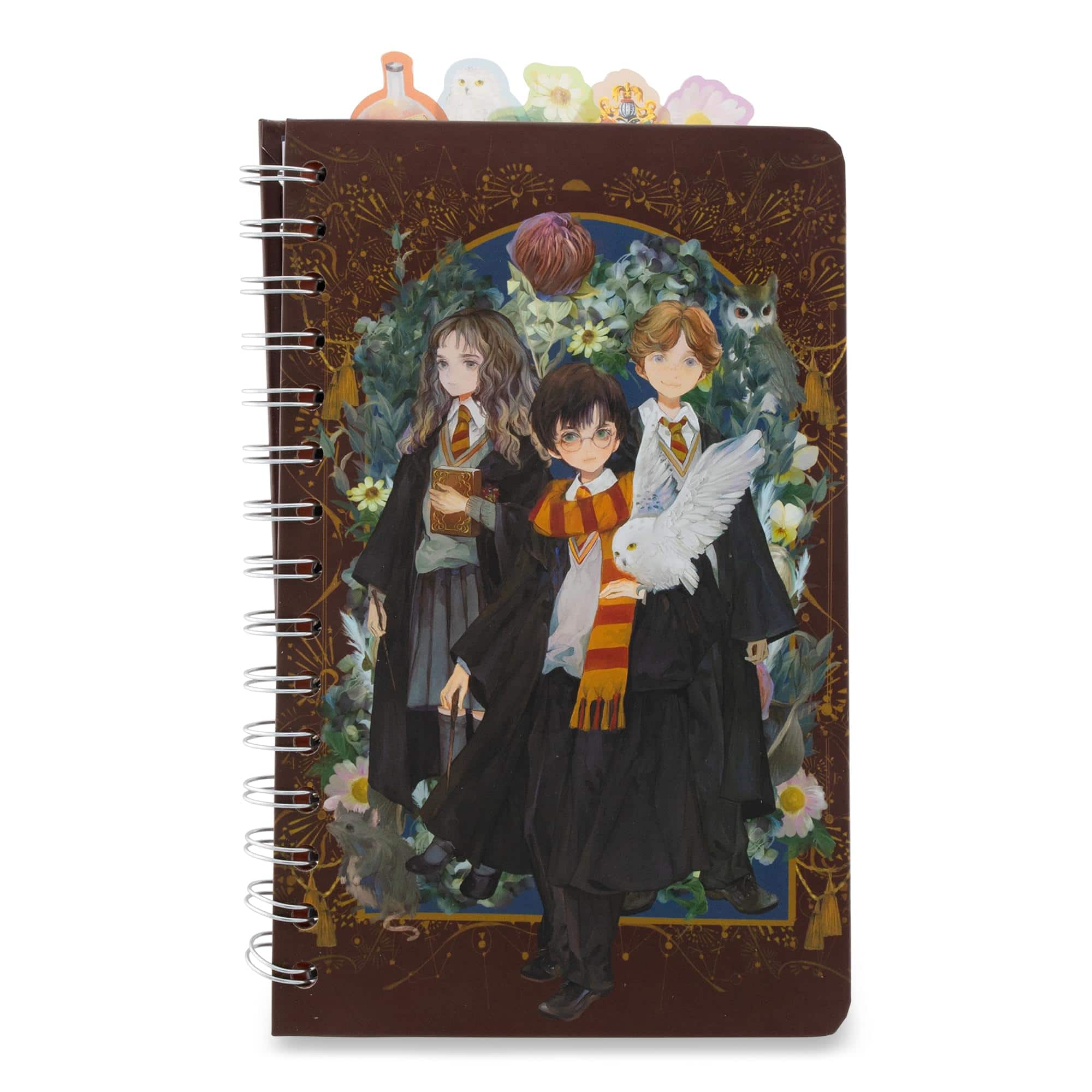 Silver Buffalo - Harry Potter Anime Hogwarts 75-Page Spiral Notebook | 8 x 5 Inches - Red