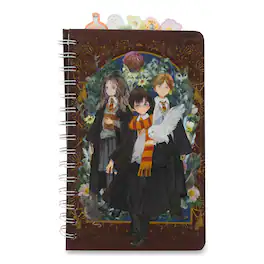 Silver Buffalo - Harry Potter Anime Hogwarts 75-Page Spiral Notebook | 8 x 5 Inches - Red