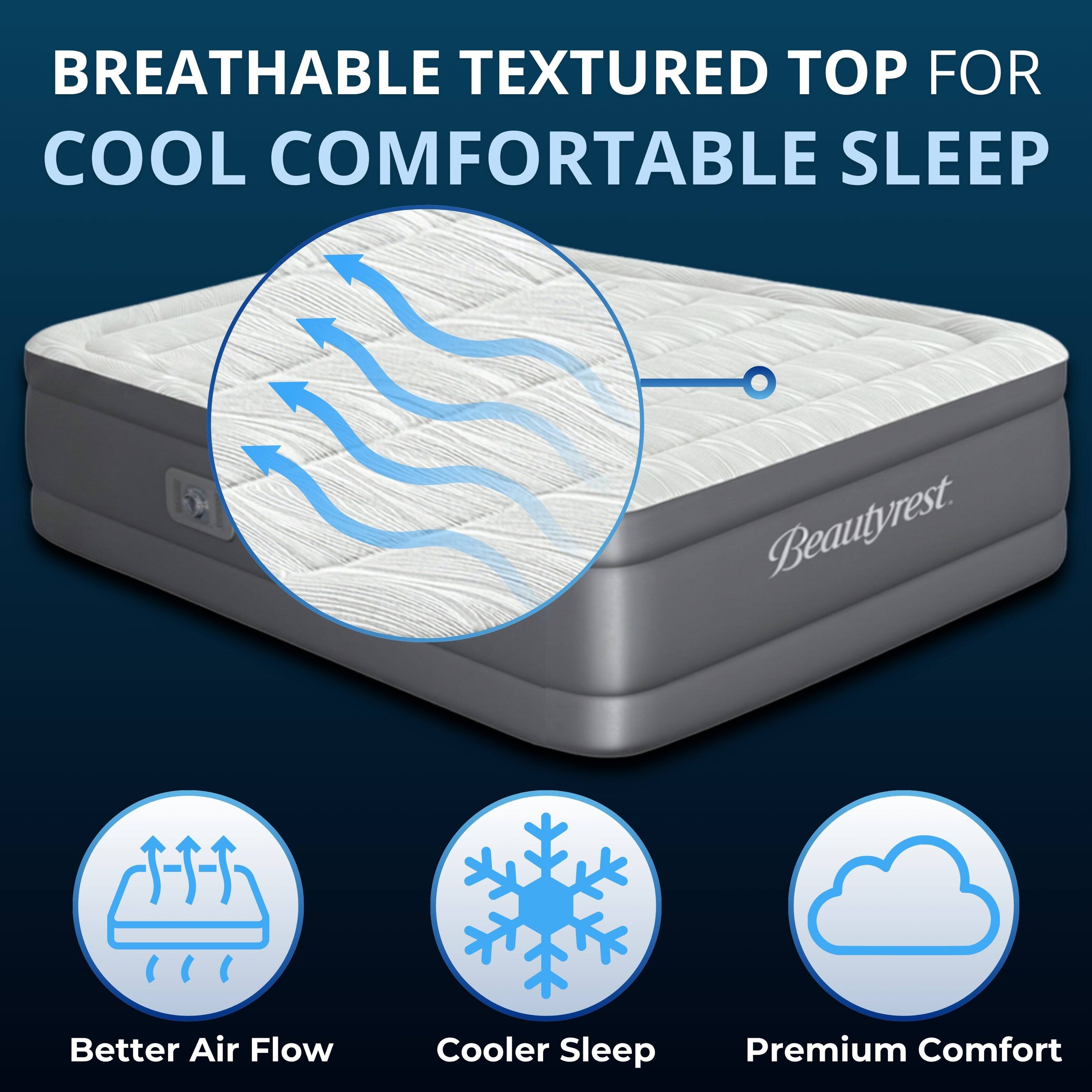 BREATHABLE TEXTURED TOP FOR COOL COMFORTABLE SLEEP

Beautyrest. Better Air Flow Cooler Sleep Premium Comfort