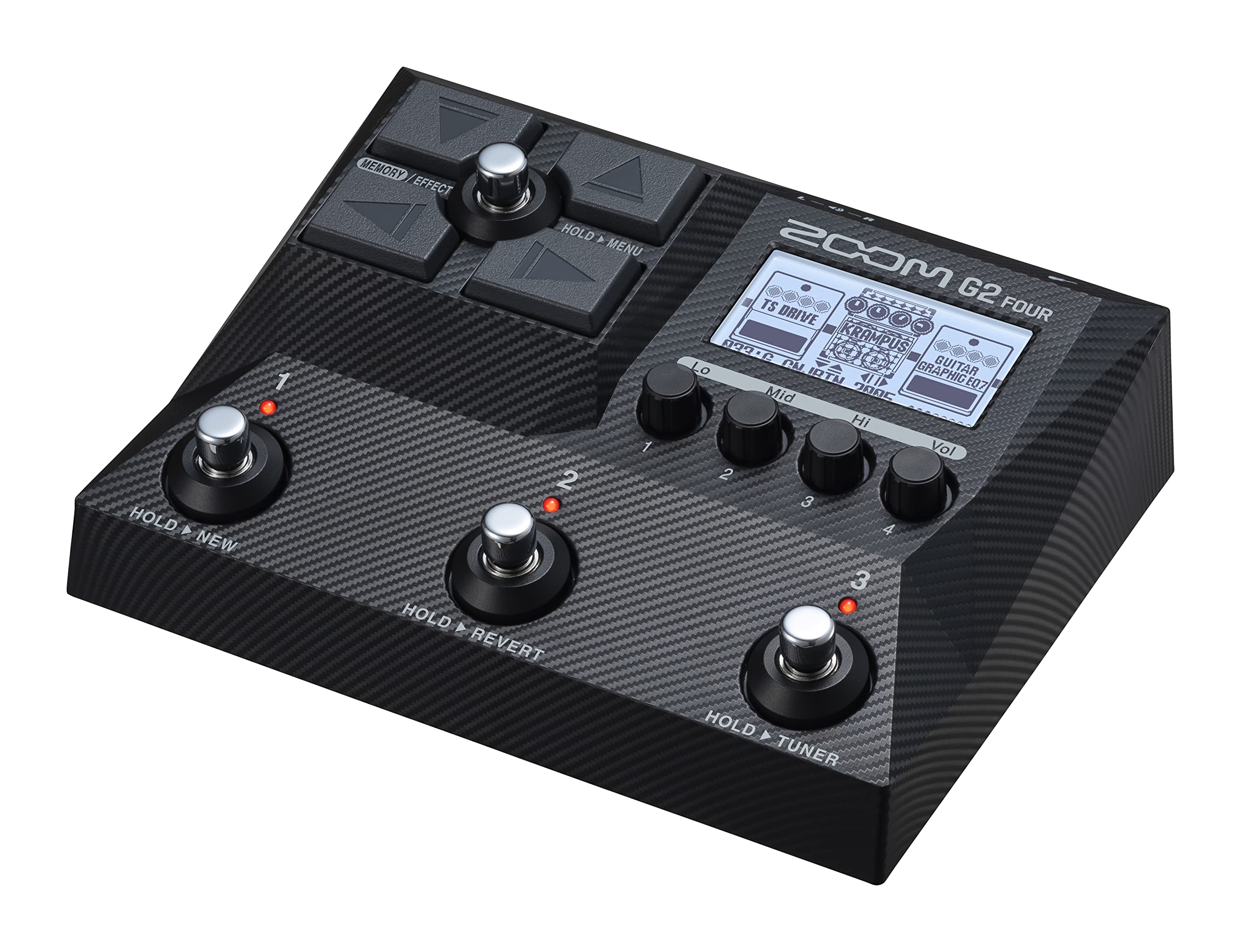 HOLD A NEW  
1  
MEMORY EFFECT  
HOLD A MENU 1 2  
HOLD Y REVERT  
200M TS G2 DRIVE FOUR 033-6 KRAMPUS LO  
GUITAR IRTN AN GRAPHIC E07  
Mid 2805 Hi Vol 2 3 A 3  
HOLD A TUNER