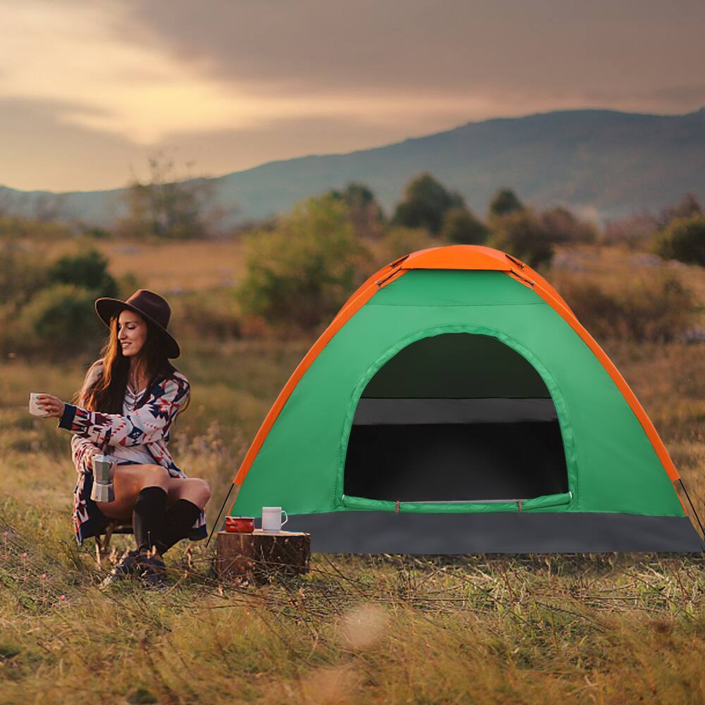 Alt View 8. Winado - Camping Tent, Portable Dome Tent for 2 Person Waterproof w/ Carrying Bag for Outdoor Hiking Climbing Camping Backpacking - Orange.