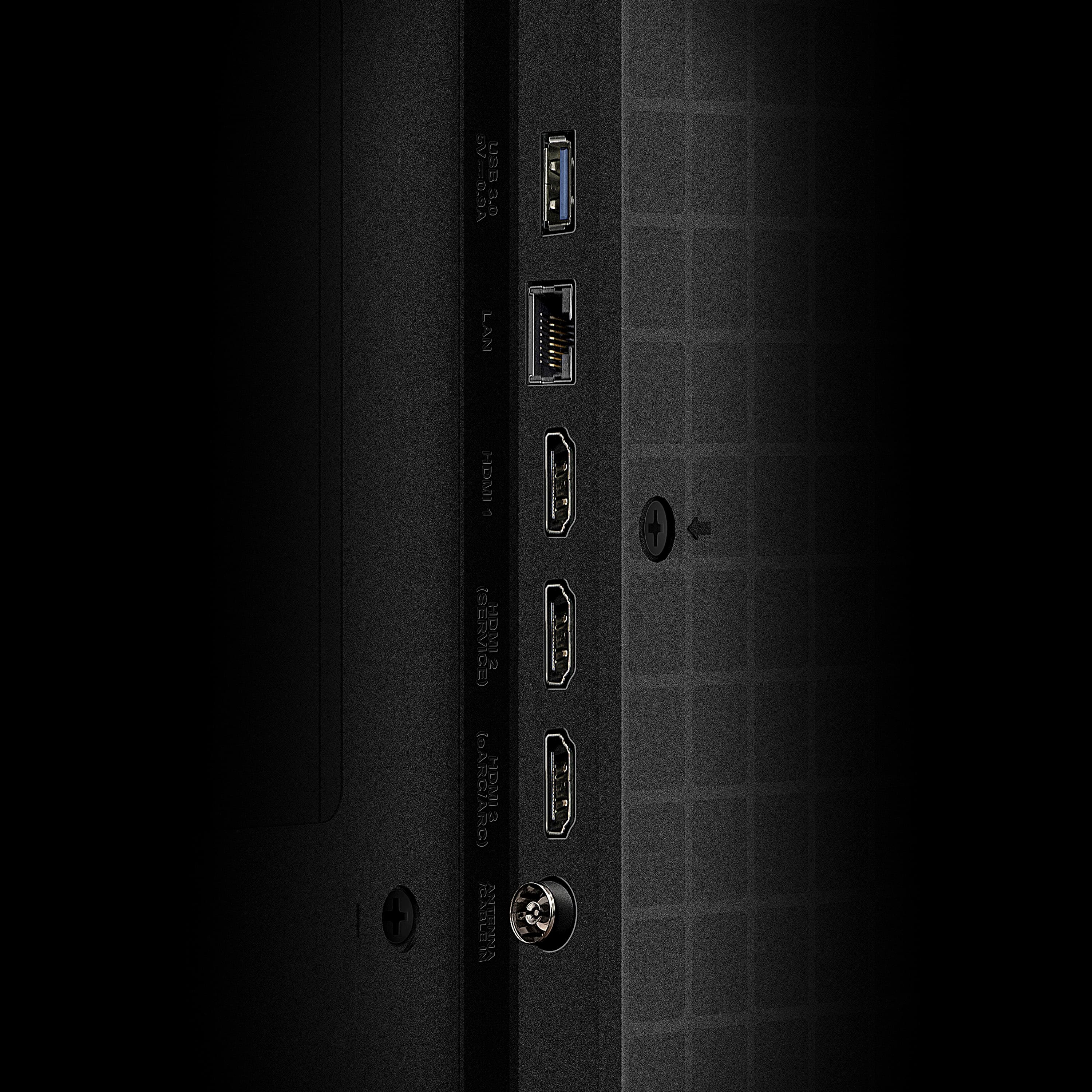 The text on the image reads:
1. D I LAN | + (SERVICE) HDMI2 2 GSARGIARC) _ ANTISINA +
This text is describing the ports on the back of a computer. The first port is a D I LAN port, which is typically used for connecting to a wired network. The second port is a USB port, which is used for connecting peripherals such as USB devices. The third port is a HDMI port, which is used for connecting a monitor or TV to the computer. The fourth port is a GSARGIARC port, which is likely a proprietary port for a specific device or system. The fifth port is an ANTISINA port, which is also a proprietary port for a specific device or system.