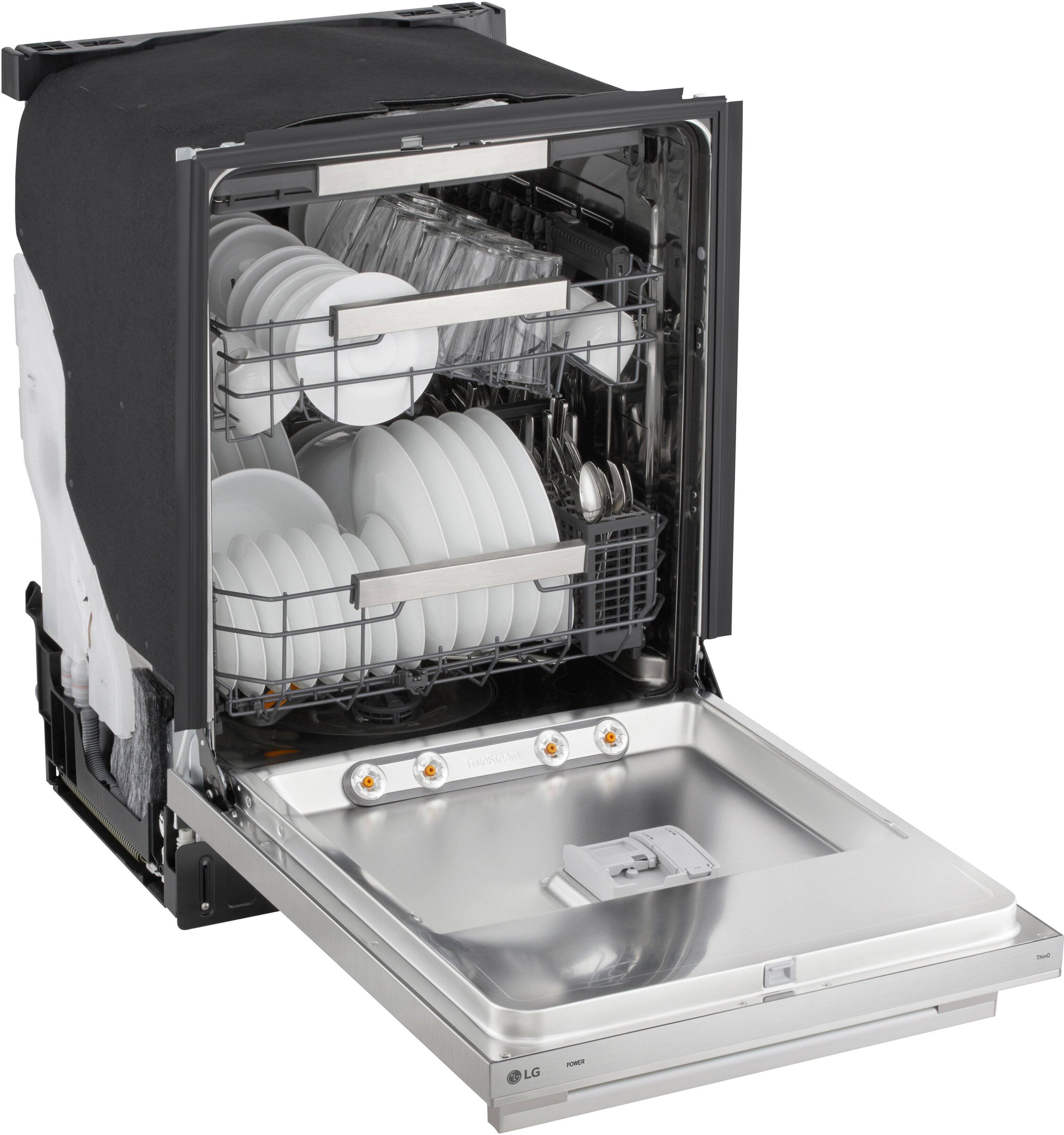 Alt View 12. LG - FlushFit 24" Top Control Smart Built-In Stainless Steel Tub Dishwasher with 3rd Rack, 1 Hour Wash & Dry Cycle and 42dBA - Stainless Steel.