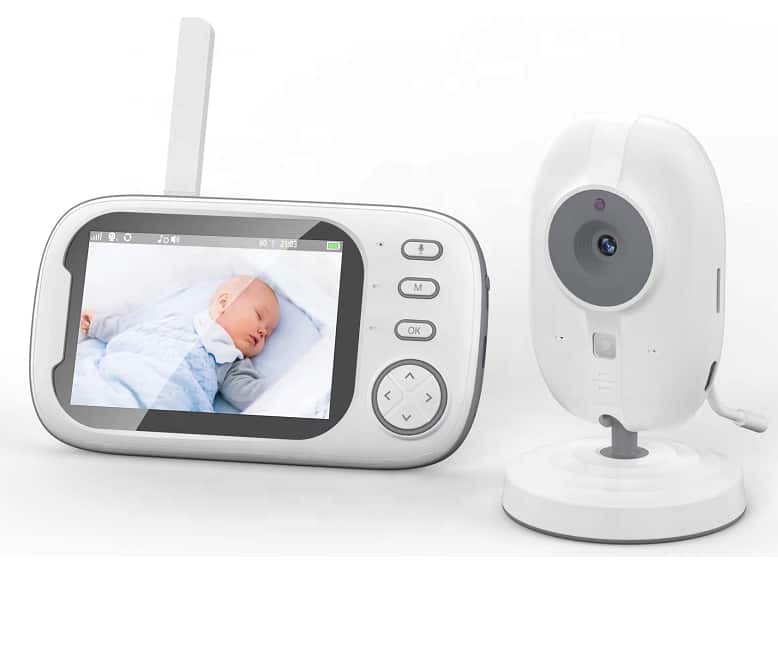 Cluzine - 720P Baby Monitor, 3.5" LCD 2.4GHz Wireless Camera with Two-Way Audio, Cry Detection, Temperature Alarm, Night Vision